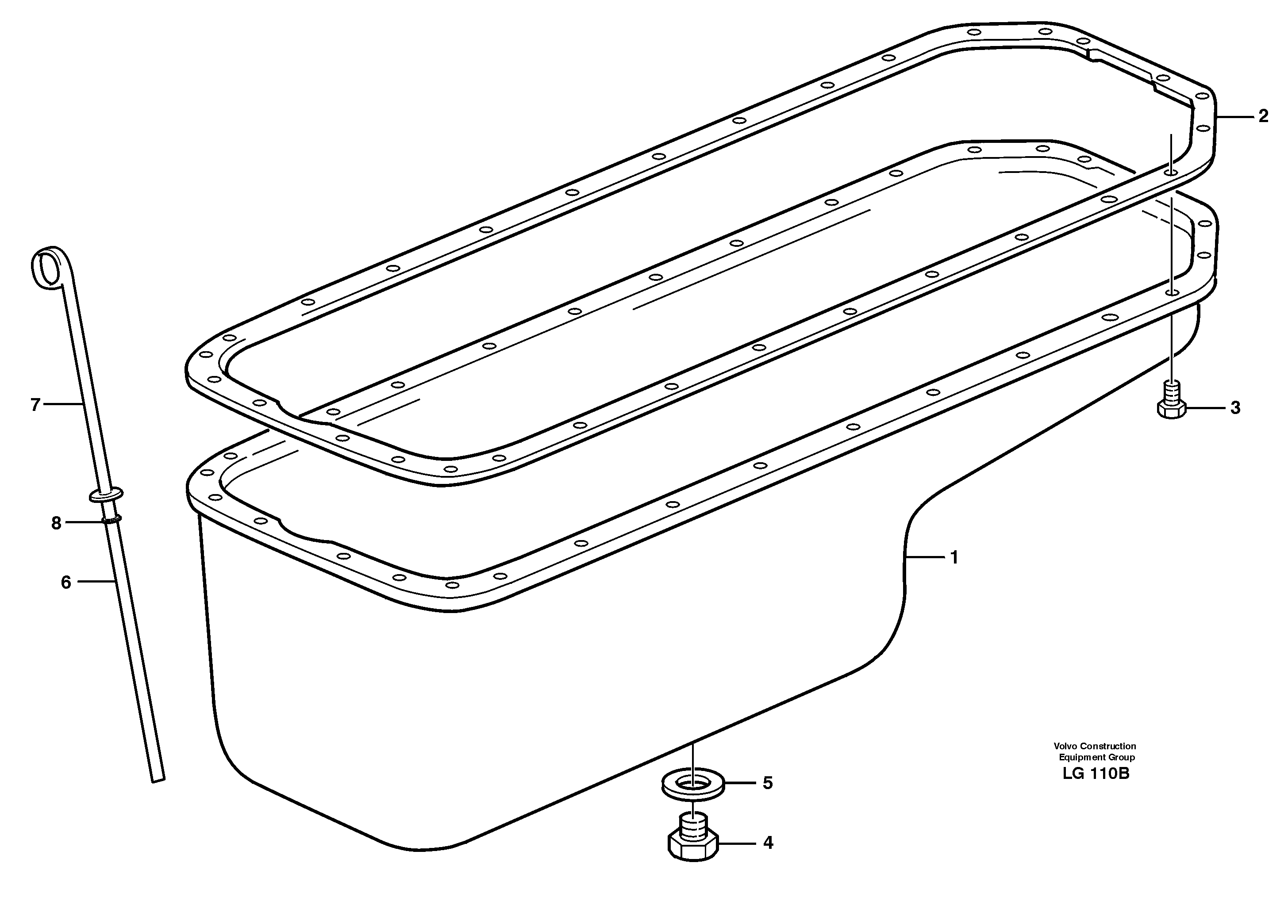 Схема запчастей Volvo EC200 - 26803 Oil sump EC200 SER NO 2760-