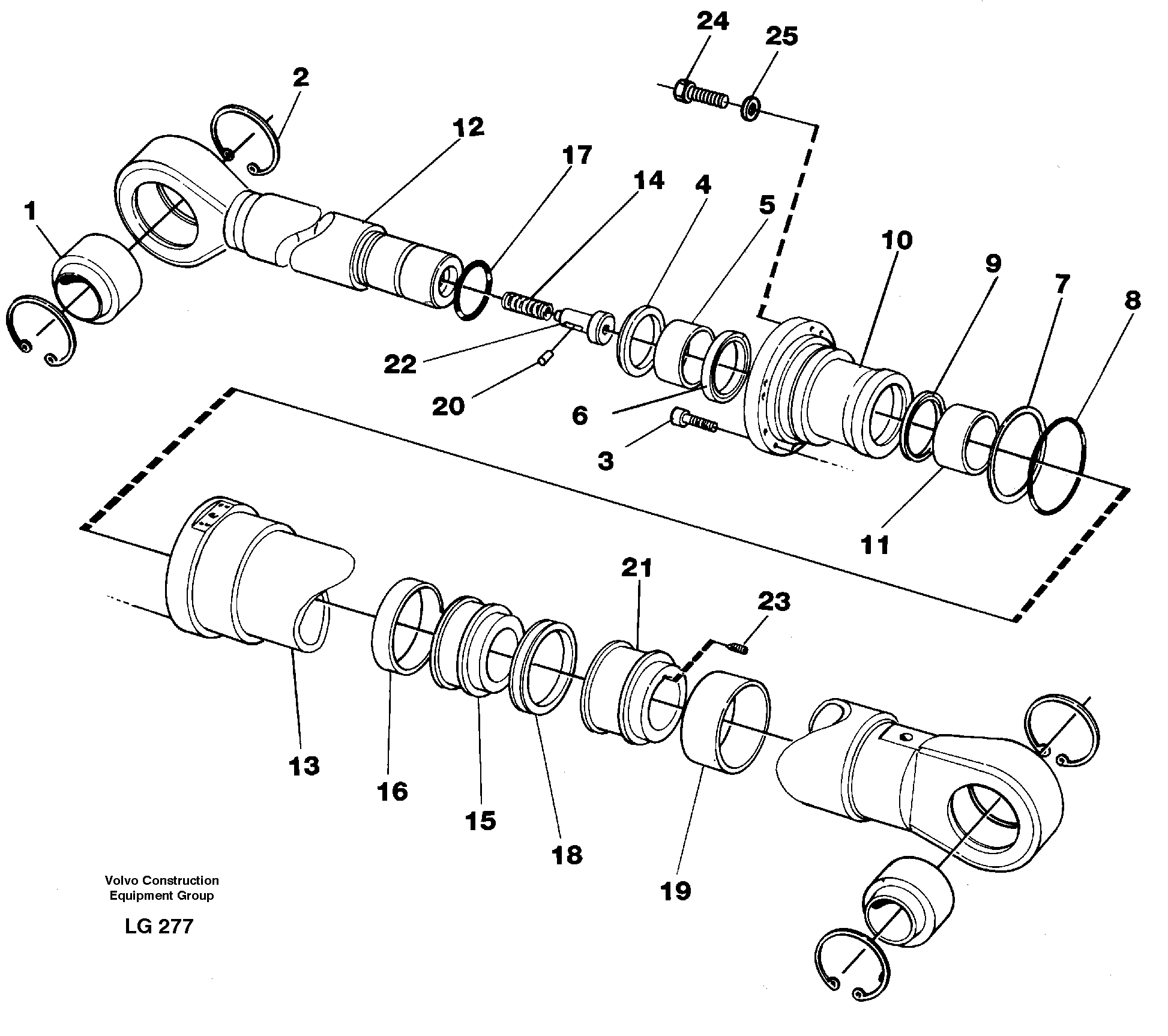 Схема запчастей Volvo EC200 - 29367 Dipper arm cylinder EC200 SER NO 2760-