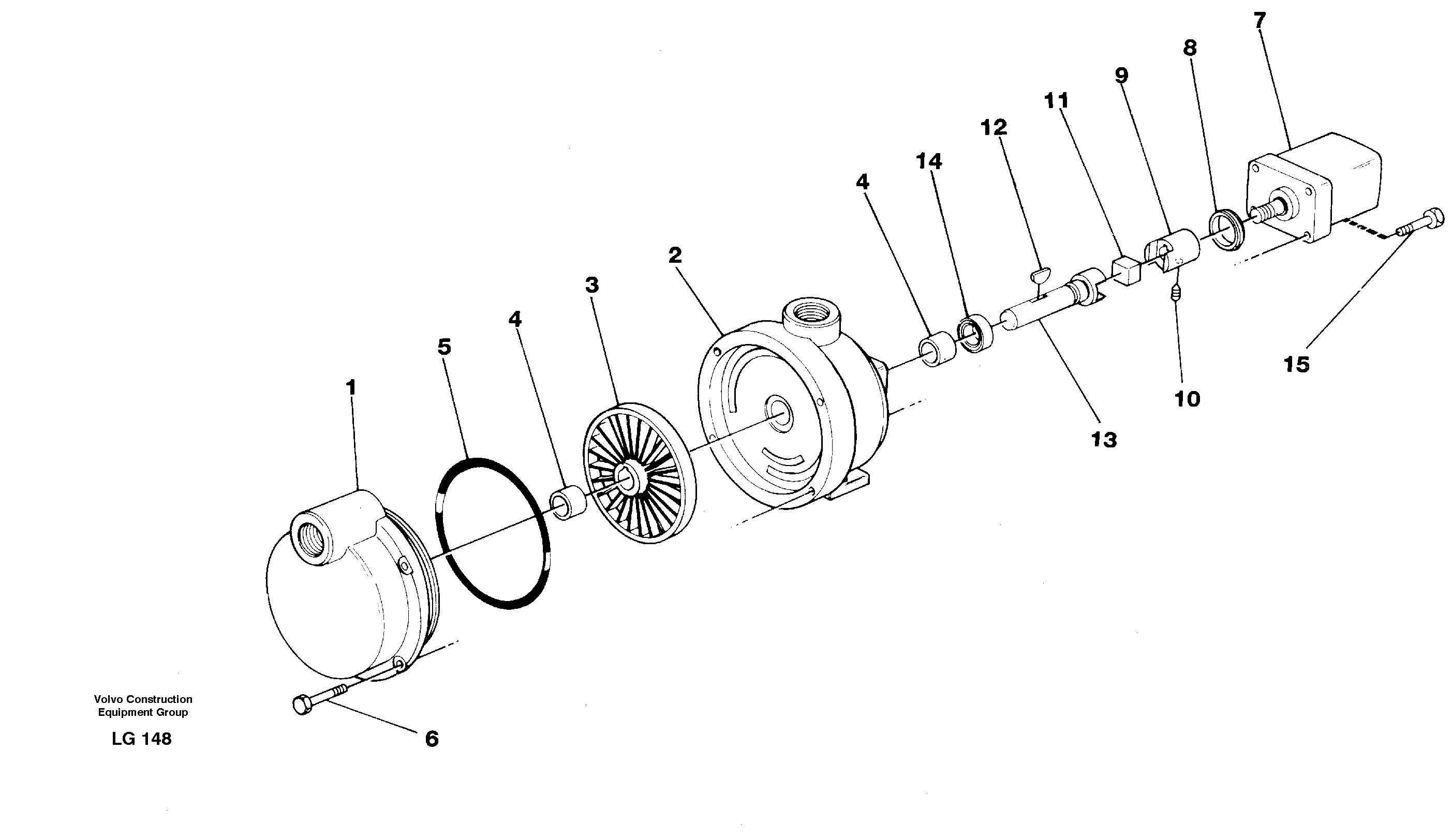 Схема запчастей Volvo EC200 - 11706 Fuel pump EC200 SER NO 2760-