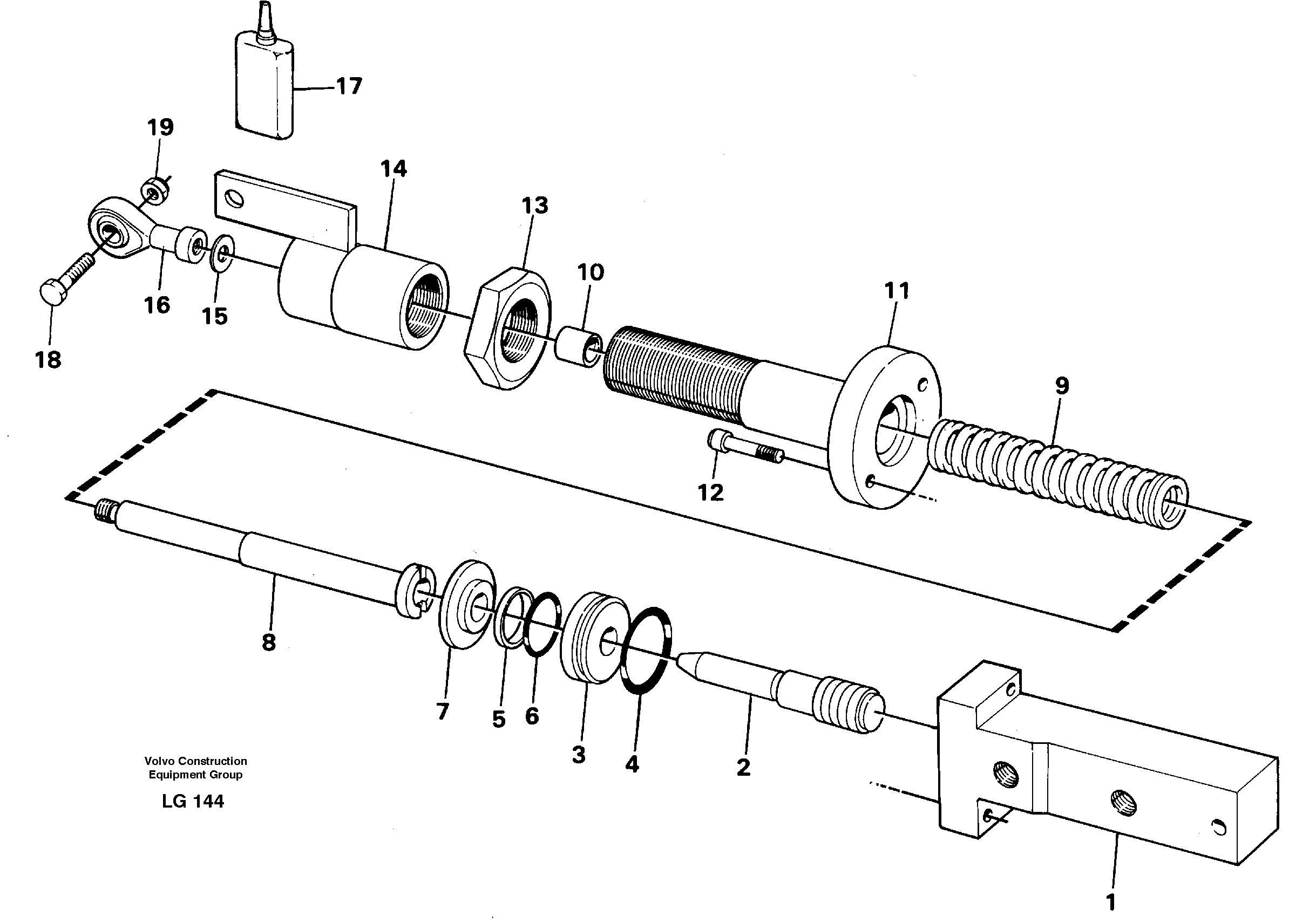 Схема запчастей Volvo EC200 - 11712 Гидроцилиндр EC200 SER NO 2760-