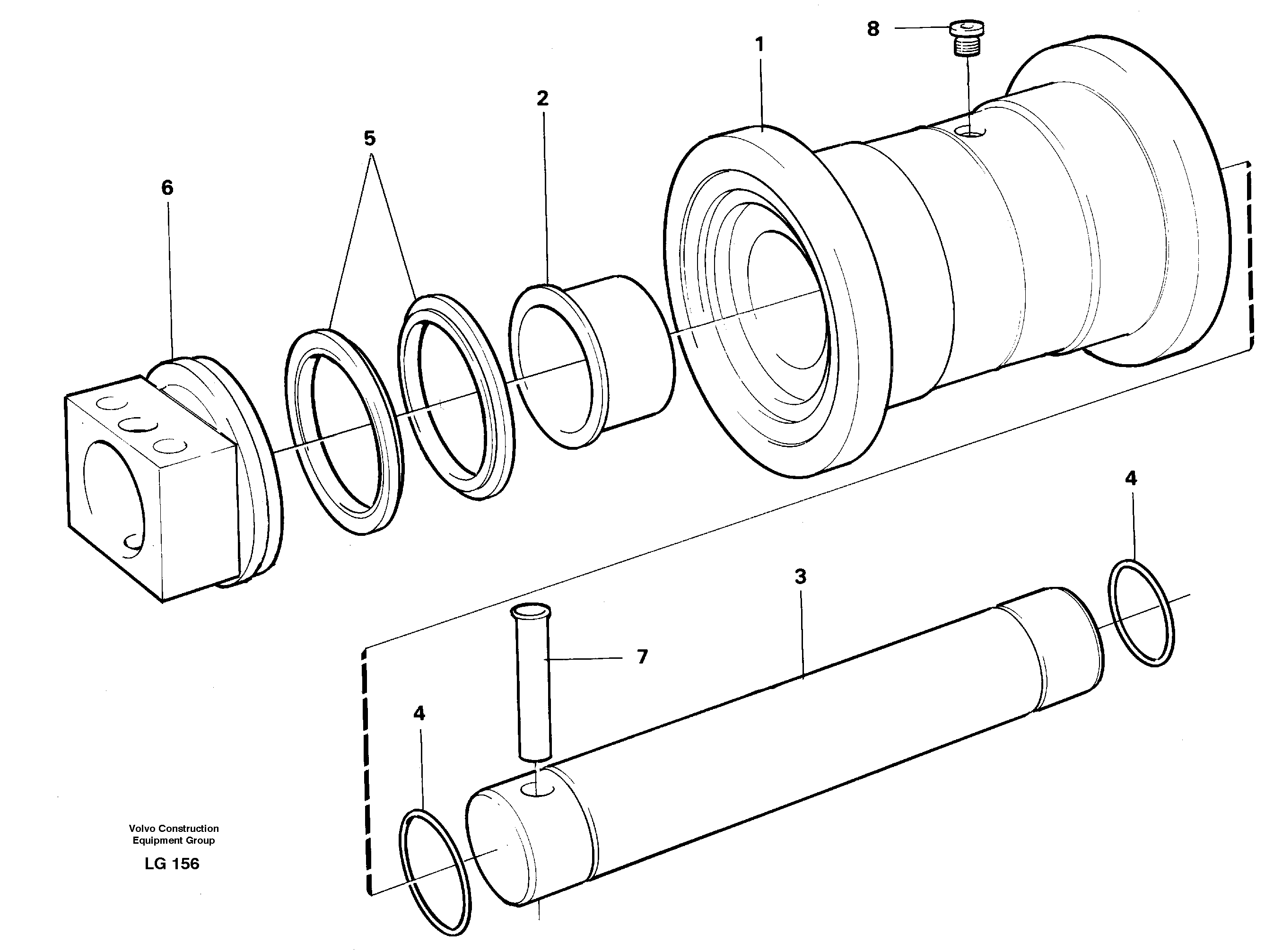 Схема запчастей Volvo EC200 - 28735 Bottom roller EC200 SER NO 2760-