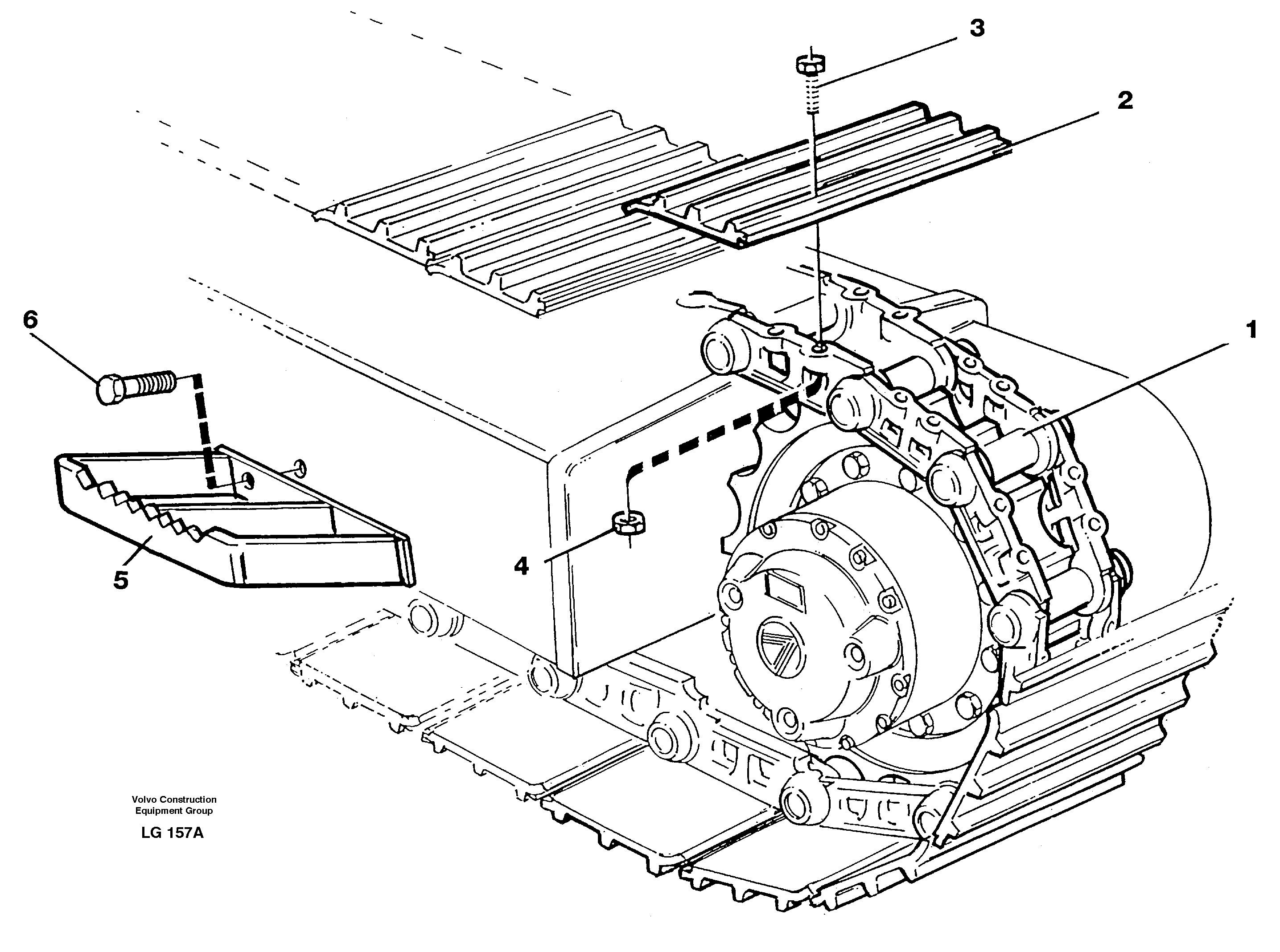 Схема запчастей Volvo EC200 - 28736 Crawler track EC200 SER NO 2760-