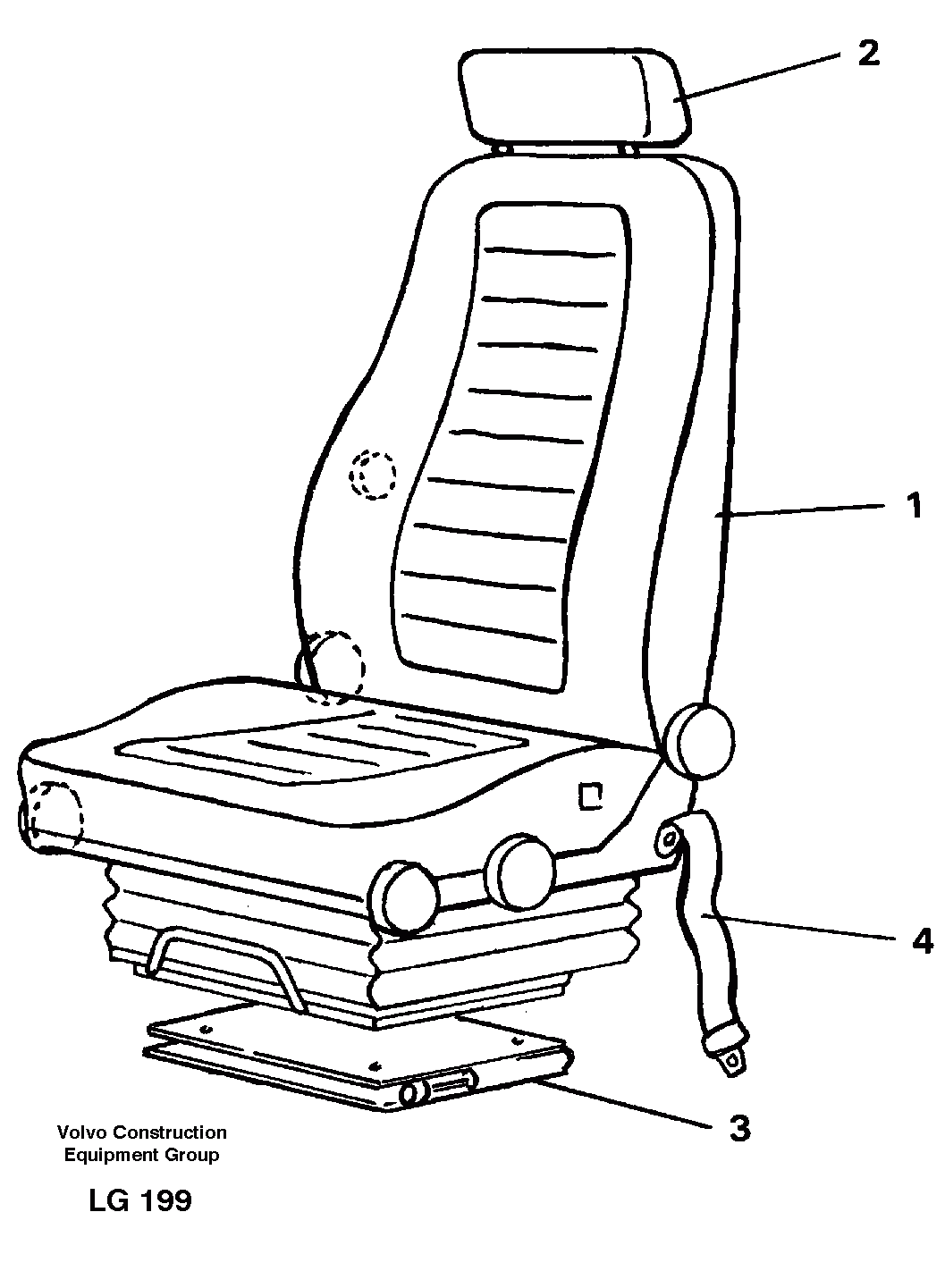 Схема запчастей Volvo EC200 - 22865 Operator seat Viking EC200 SER NO 2760-