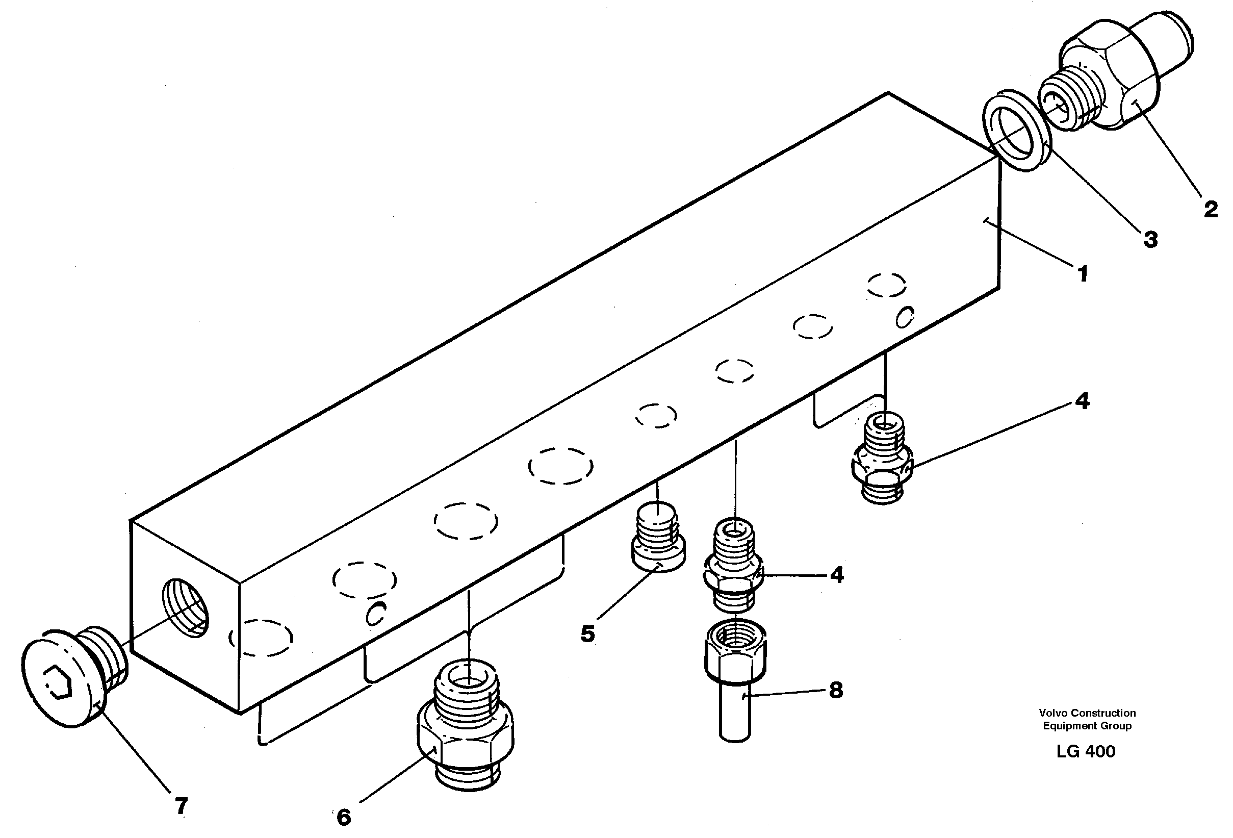 Схема запчастей Volvo EC200 - 38555 Connection board EC200 SER NO 2760-