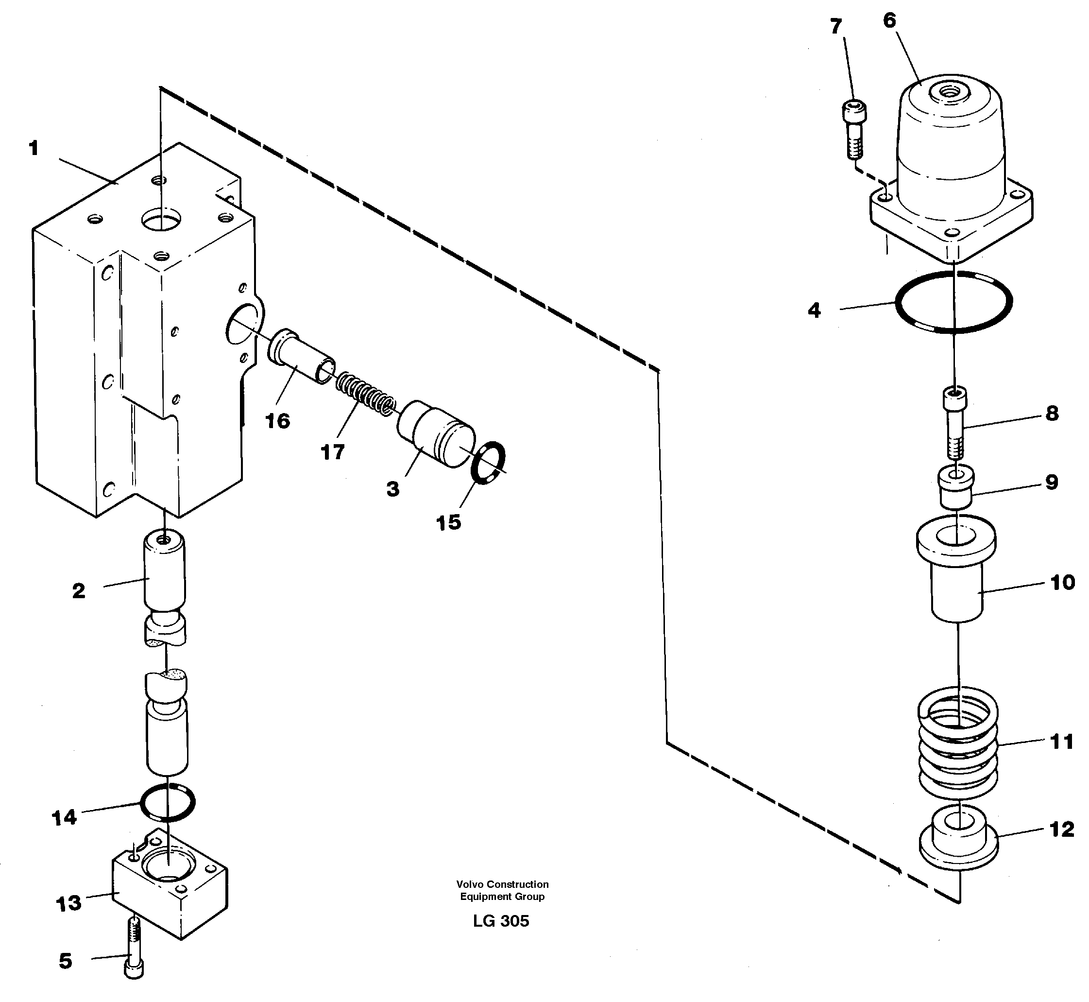 Схема запчастей Volvo EC200 - 100931 Four-way valve, dipper primary EC200 SER NO 2760-