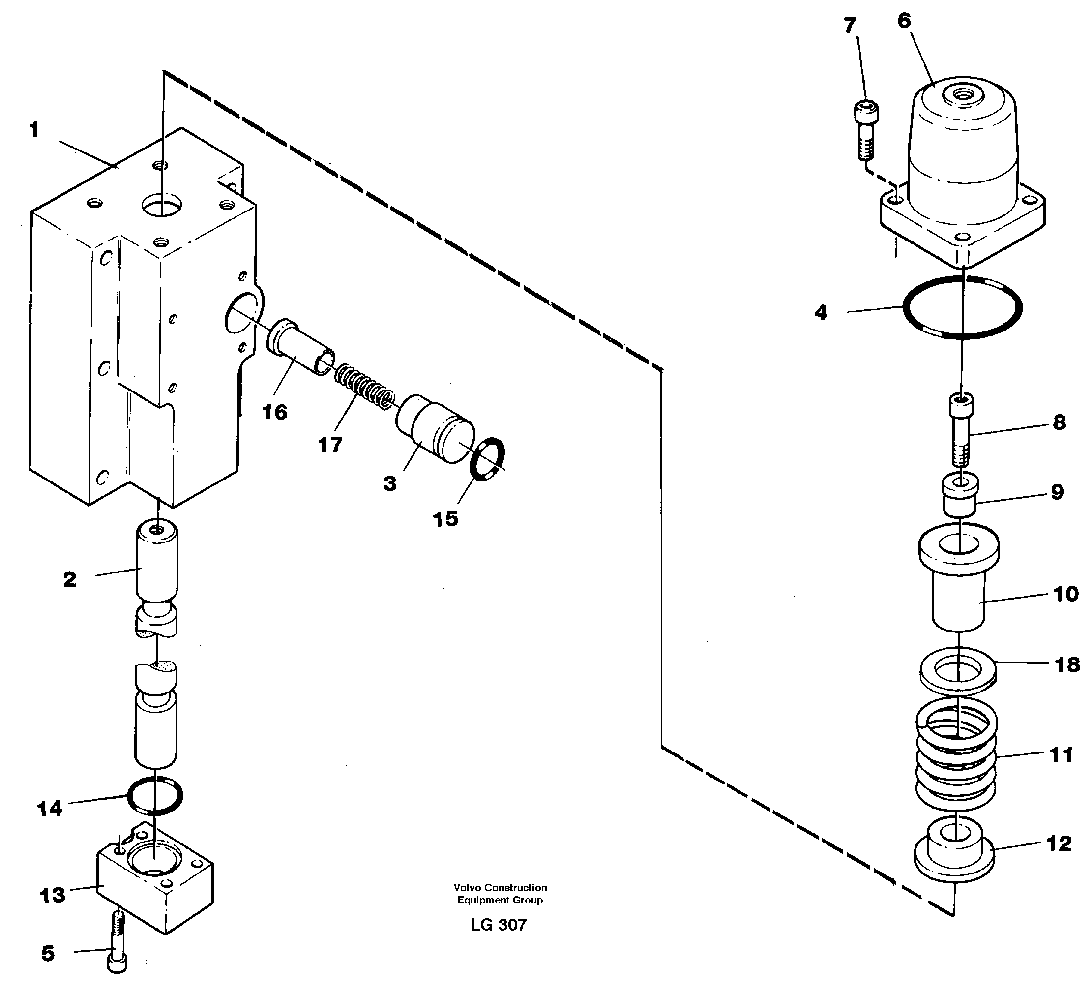 Схема запчастей Volvo EC200 - 100984 Four-way valve, boom secondary EC200 SER NO 2760-