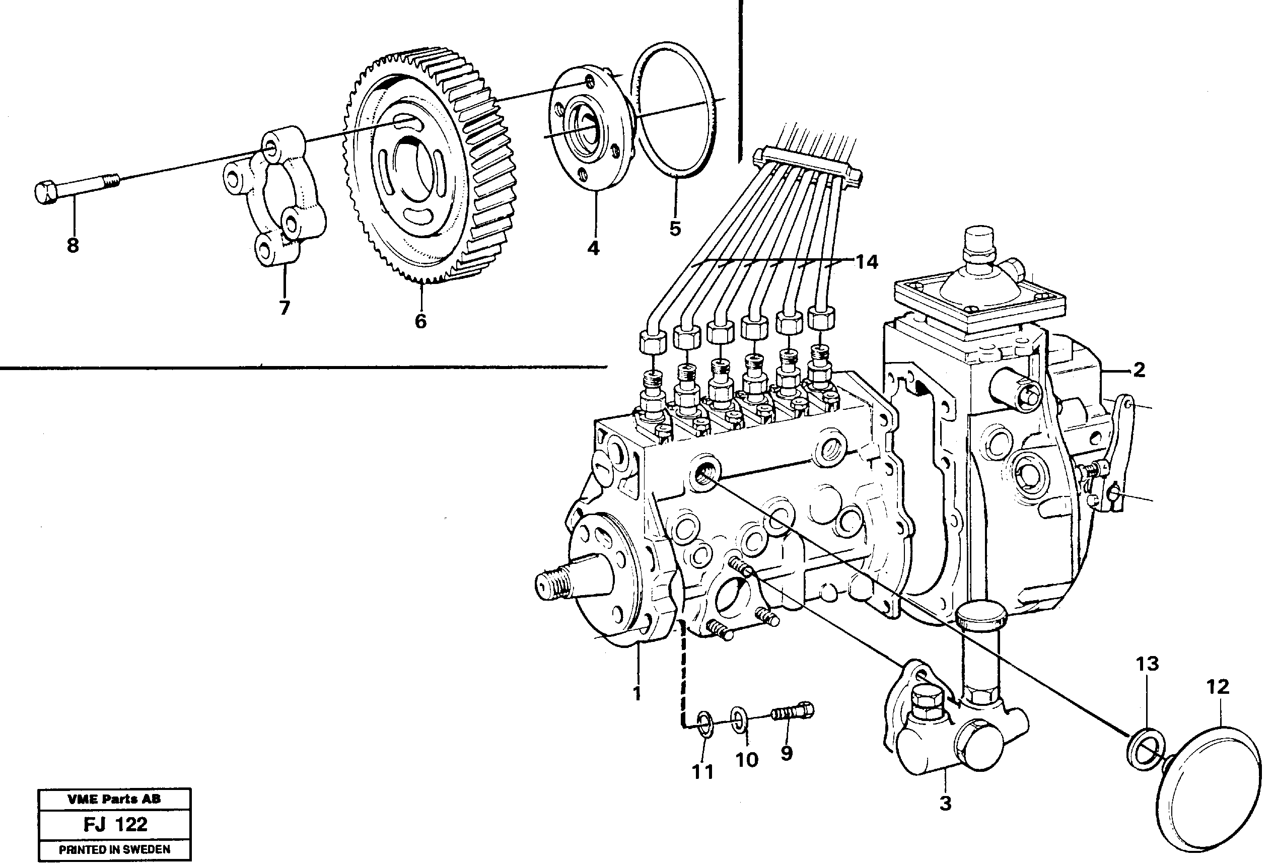 Схема запчастей Volvo EC200 - 24642 Injection pump with drive EC200 ?KERMAN ?KERMAN EC200