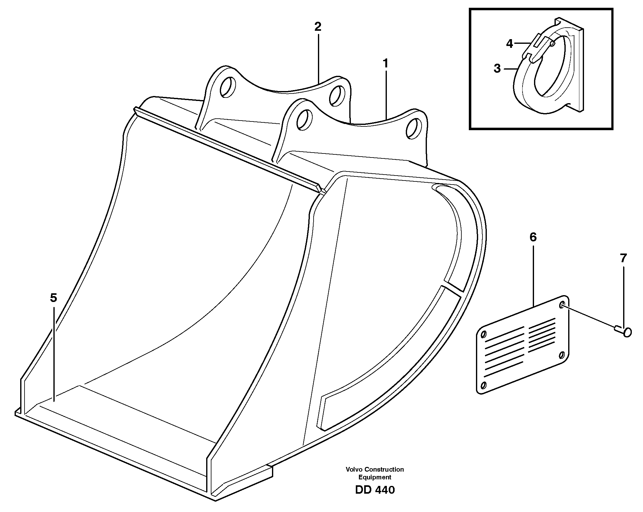 Схема запчастей Volvo EC230B - 28469 Buckets, direct fitting ATTACHMENTS ATTACHMENTS BUCKETS