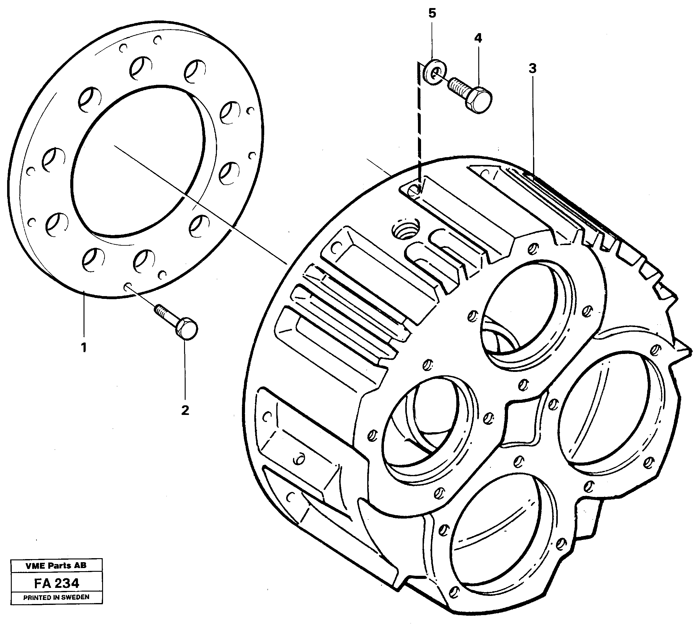 Схема запчастей Volvo EC230B - 46512 Assembly pump gear box EC230B ?KERMAN ?KERMAN EC230B