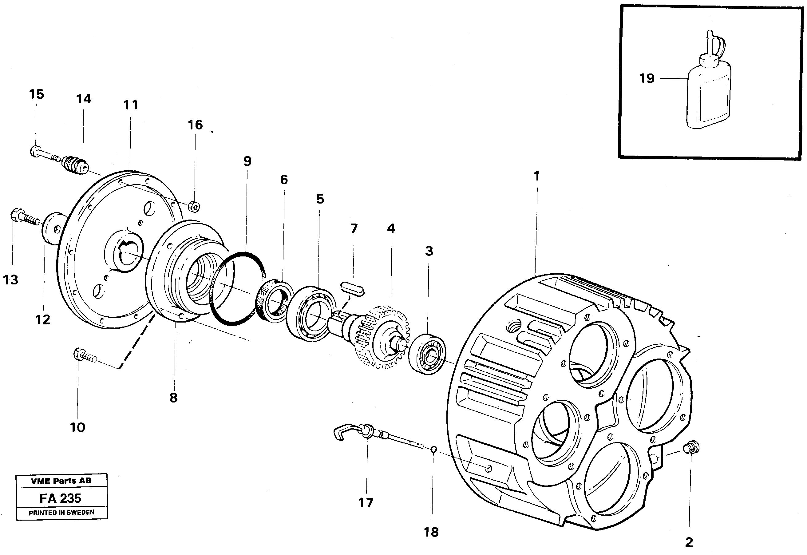 Схема запчастей Volvo EC230B - 54329 Pump gear box EC230B ?KERMAN ?KERMAN EC230B