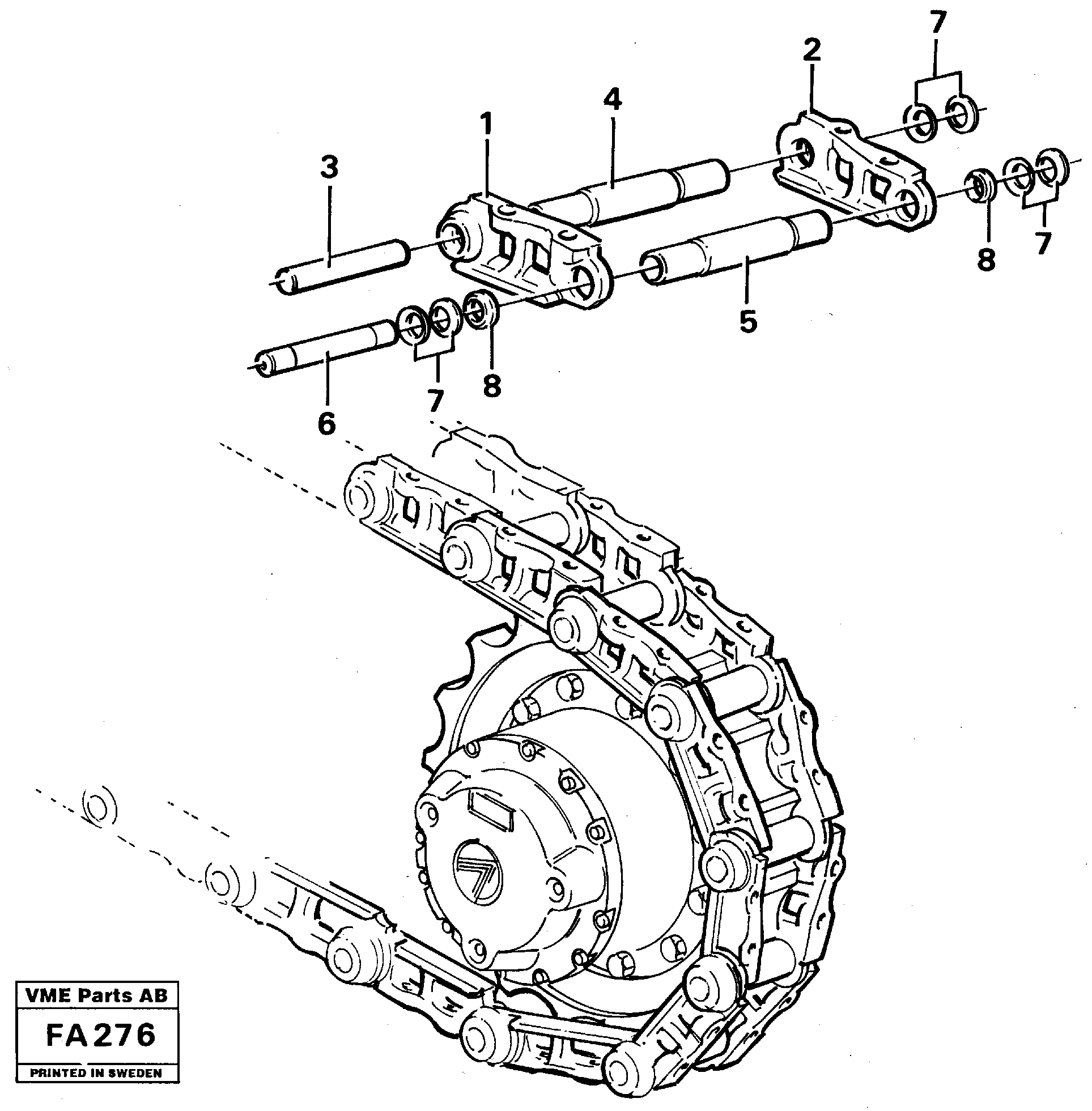 Схема запчастей Volvo EC230B - 22448 Гусеничная цепь EC230B ?KERMAN ?KERMAN EC230B