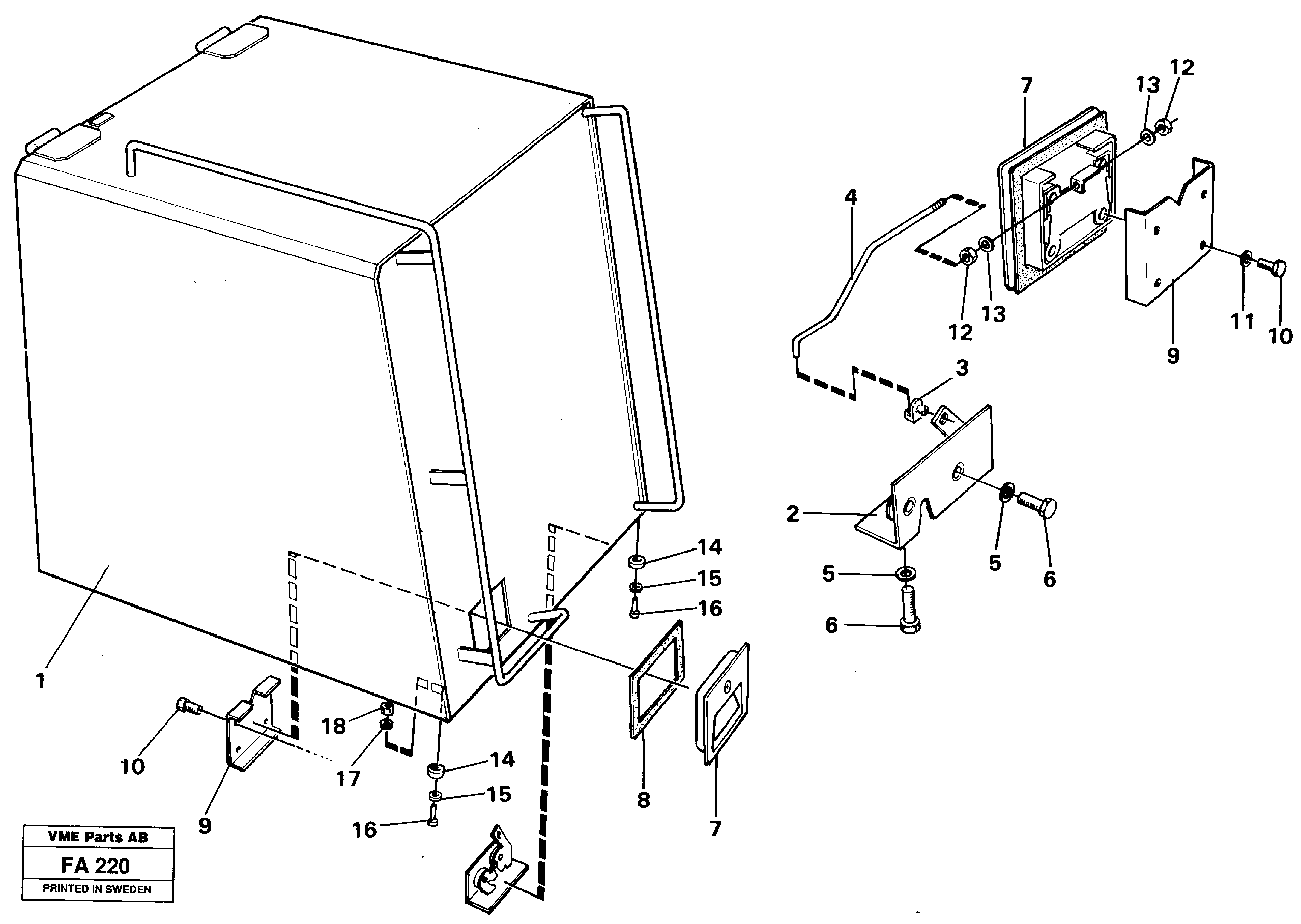 Схема запчастей Volvo EC230B - 30576 Casing over battery EC230B ?KERMAN ?KERMAN EC230B