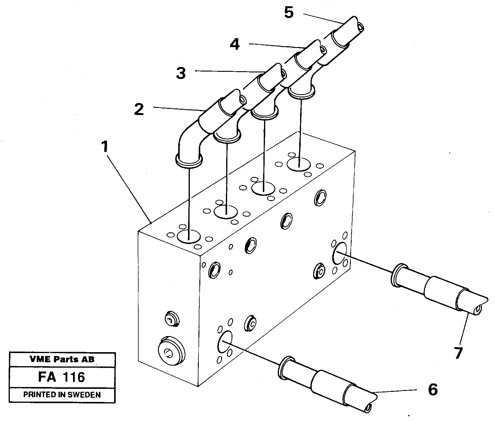 Схема запчастей Volvo EC230B - 27095 Connection block with hoses EC230B ?KERMAN ?KERMAN EC230B