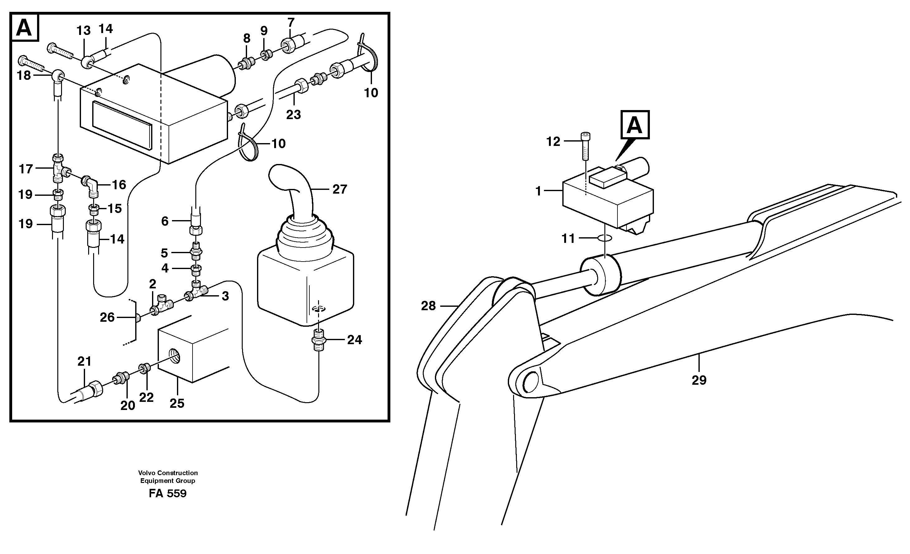 Схема запчастей Volvo EC230B - 60508 Hydraulic system, line brk valve,dipper arm EC230B ?KERMAN ?KERMAN EC230B