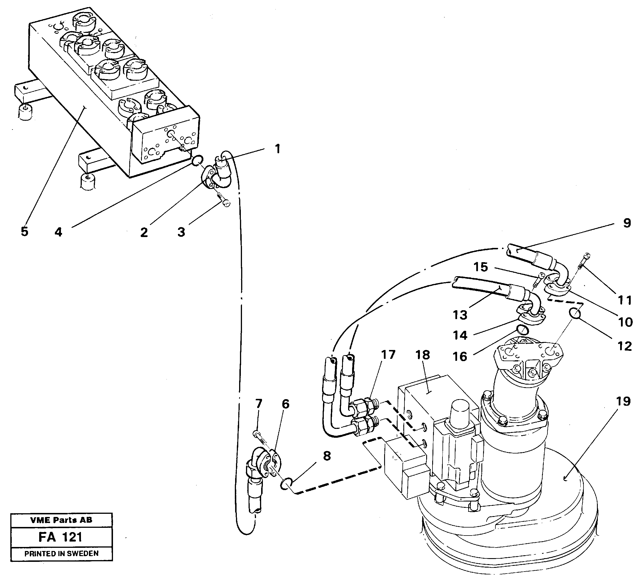 Схема запчастей Volvo EC230B - 90148 Hydraulic system, slewing EC230B ?KERMAN ?KERMAN EC230B