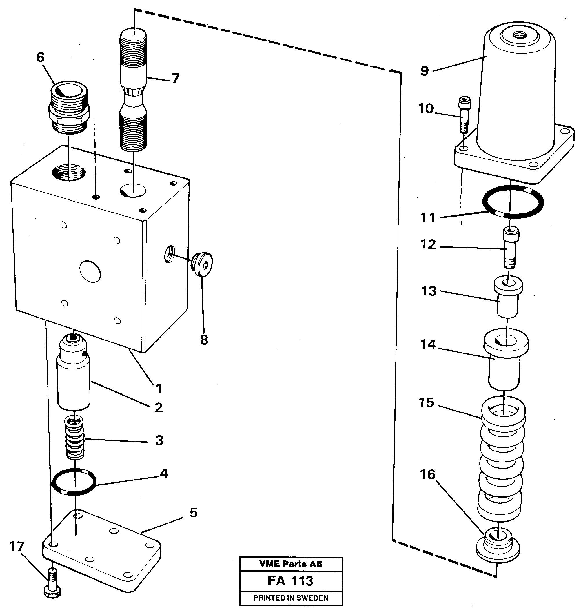 Схема запчастей Volvo EC230B - 100964 Hose rupture valve EC230B ?KERMAN ?KERMAN EC230B