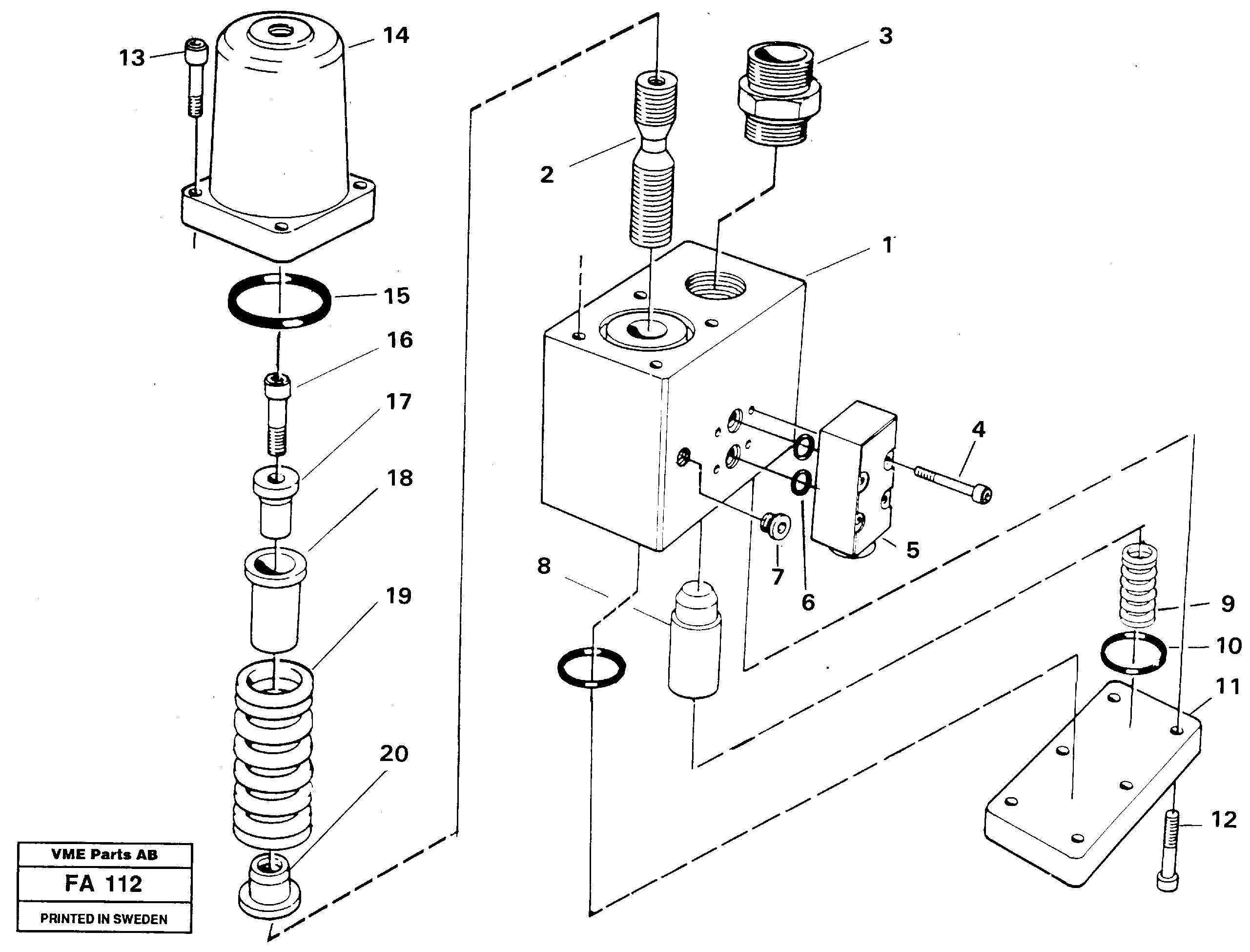 Схема запчастей Volvo EC230B - 101027 Overcenter valve EC230B ?KERMAN ?KERMAN EC230B