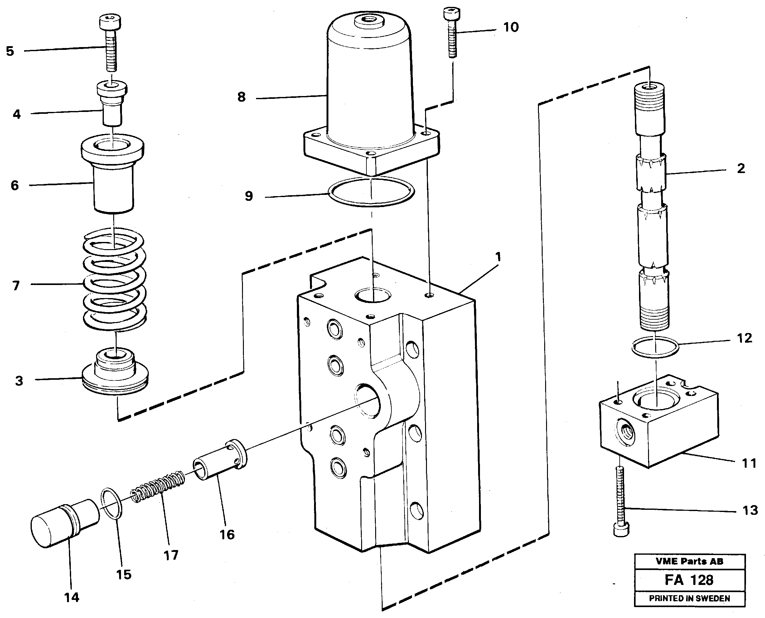 Схема запчастей Volvo EC230B - 106730 Four-way valves Primary EC230B ?KERMAN ?KERMAN EC230B