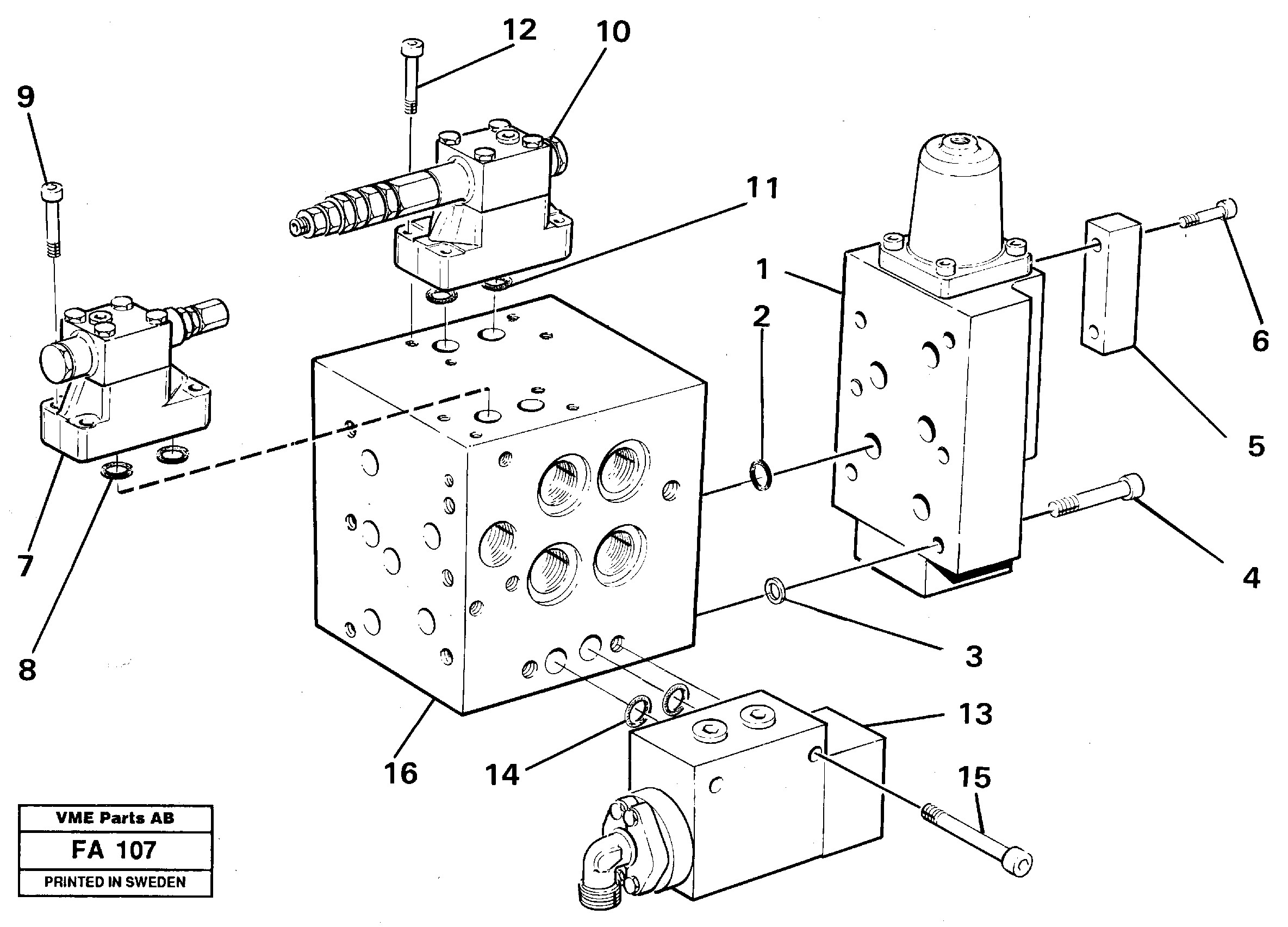 Схема запчастей Volvo EC230B - 3576 Slew valve assembly Valves EC230B ?KERMAN ?KERMAN EC230B