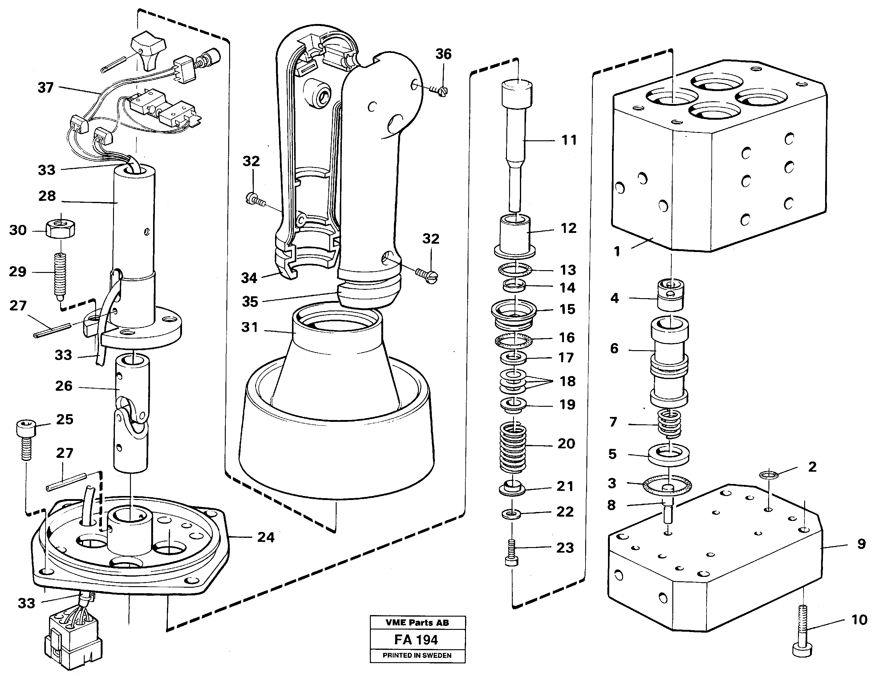 Схема запчастей Volvo EC230B - 34663 Control pressure valve EC230B ?KERMAN ?KERMAN EC230B