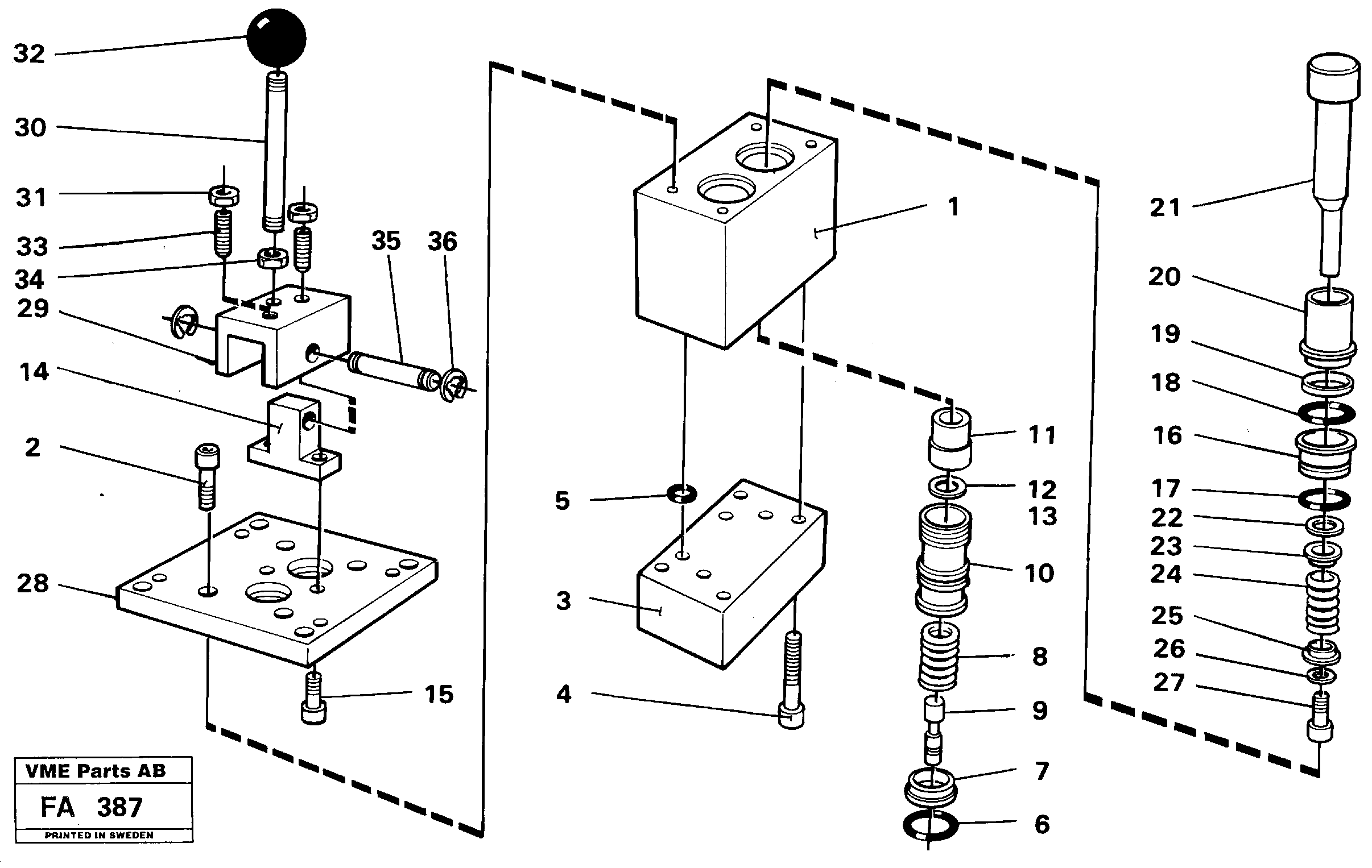 Схема запчастей Volvo EC230B - 34664 Control pressure valve EC230B ?KERMAN ?KERMAN EC230B