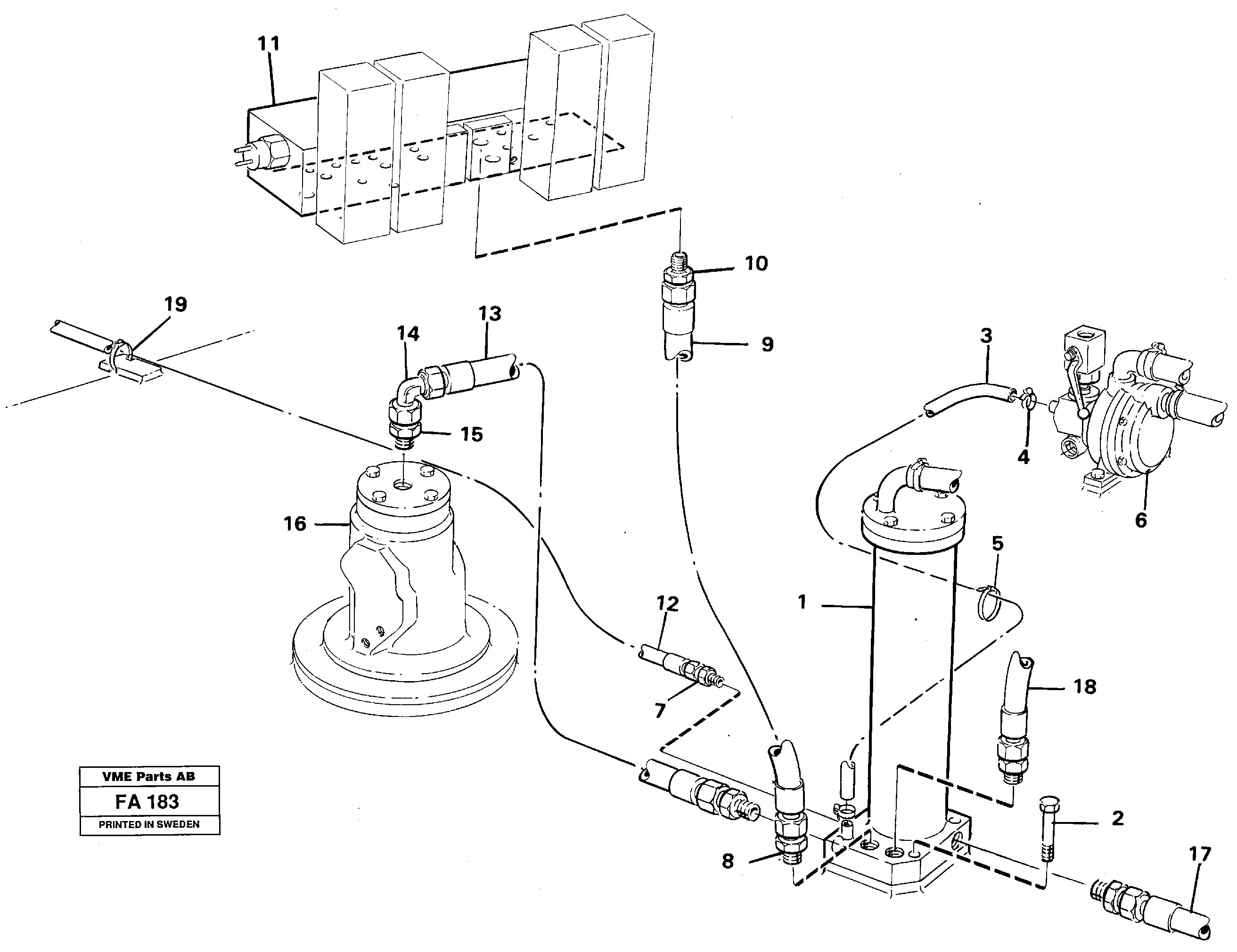 Схема запчастей Volvo EC230B - 35683 Leak oil filter incl. connections EC230B ?KERMAN ?KERMAN EC230B