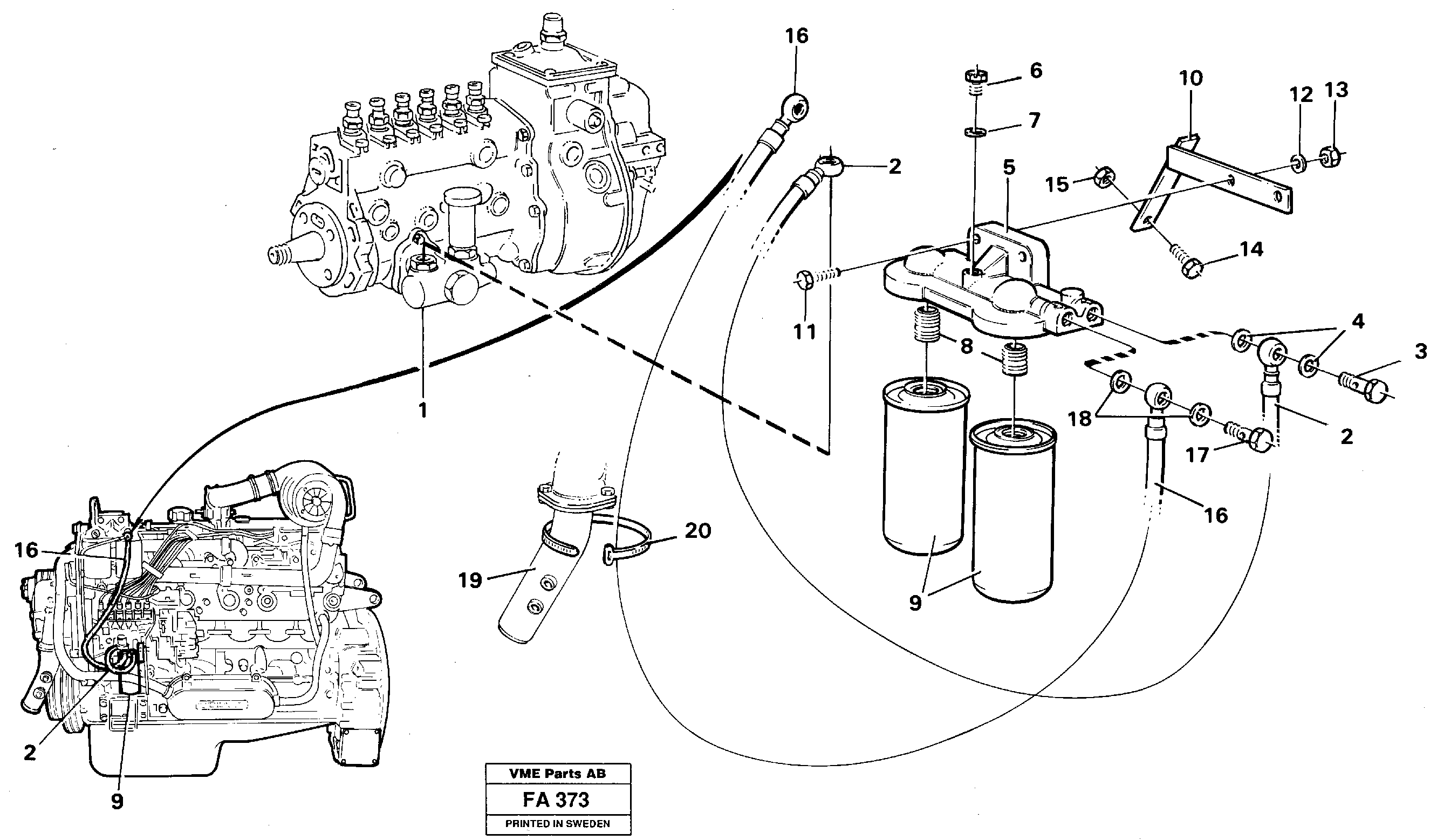 Схема запчастей Volvo EC230B - 12551 Extra fuel filter EC230B ?KERMAN ?KERMAN EC230B