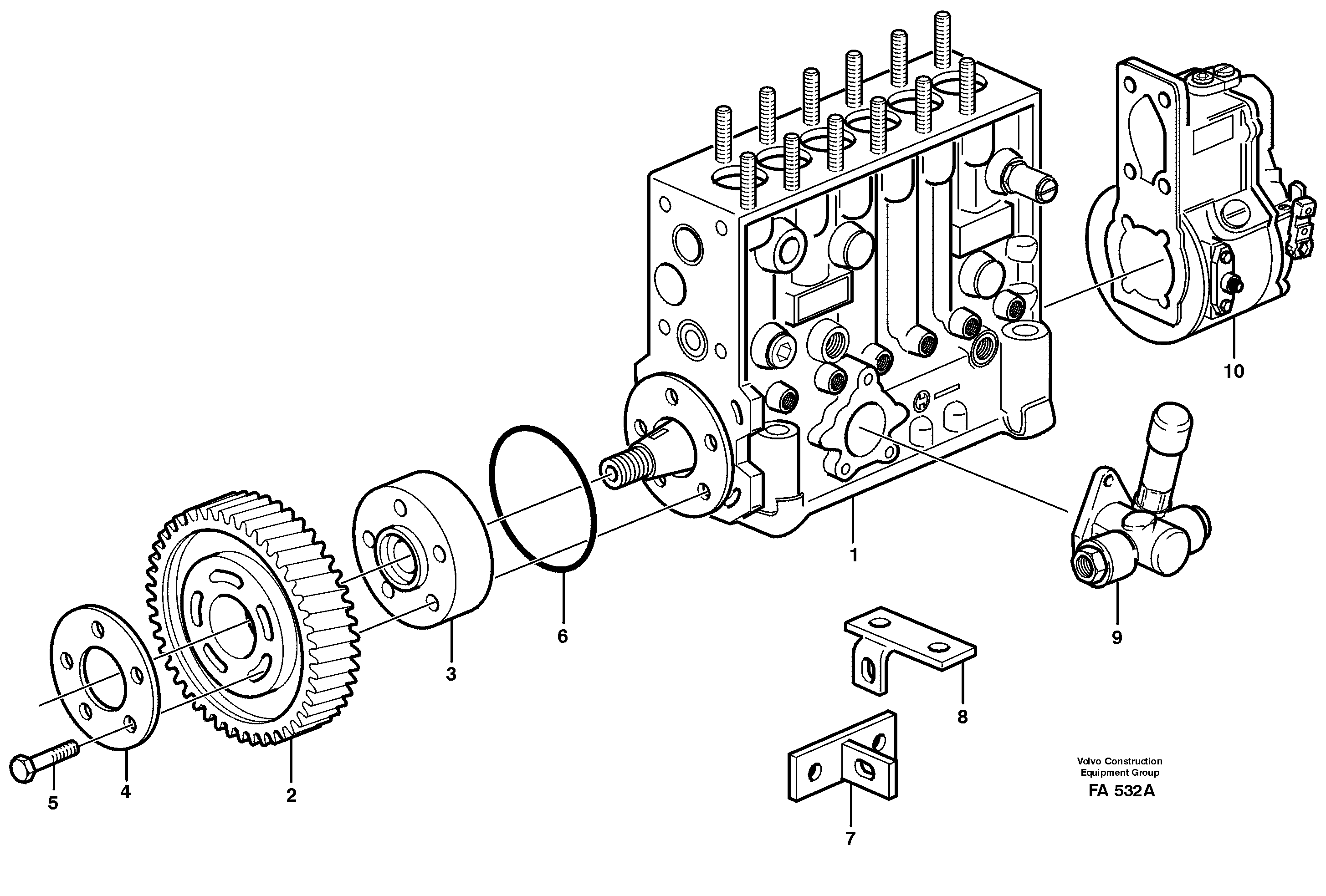 Схема запчастей Volvo EC230B - 26003 Injection pump with drive EC230B ?KERMAN ?KERMAN EC230B