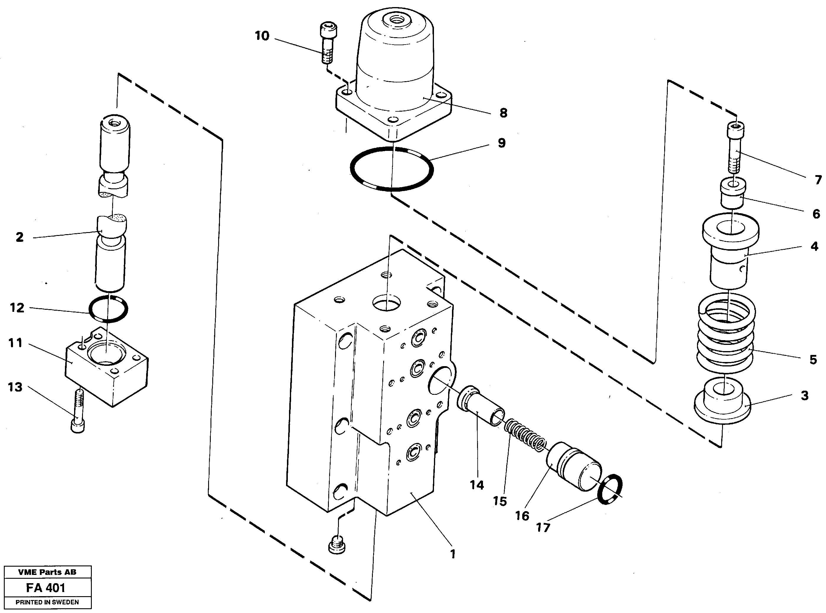 Схема запчастей Volvo EC230B - 106487 Four-way valve EC230B ?KERMAN ?KERMAN EC230B