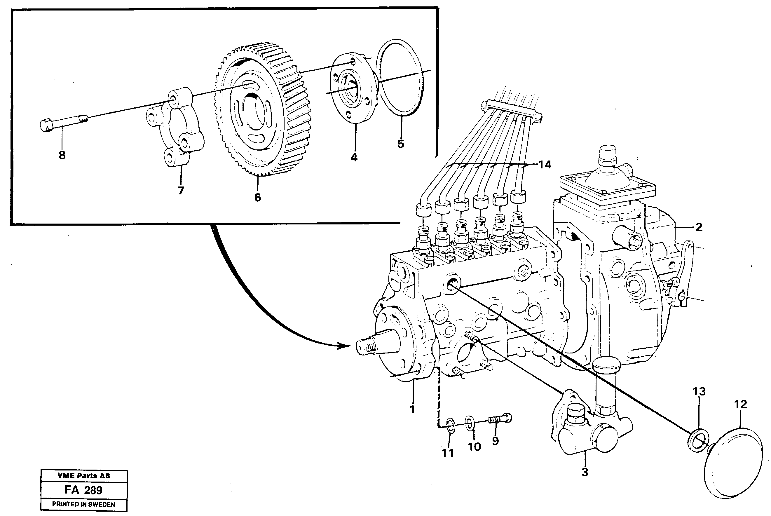 Схема запчастей Volvo EC230B - 30767 Injection pump with drive EC230B ?KERMAN ?KERMAN EC230B