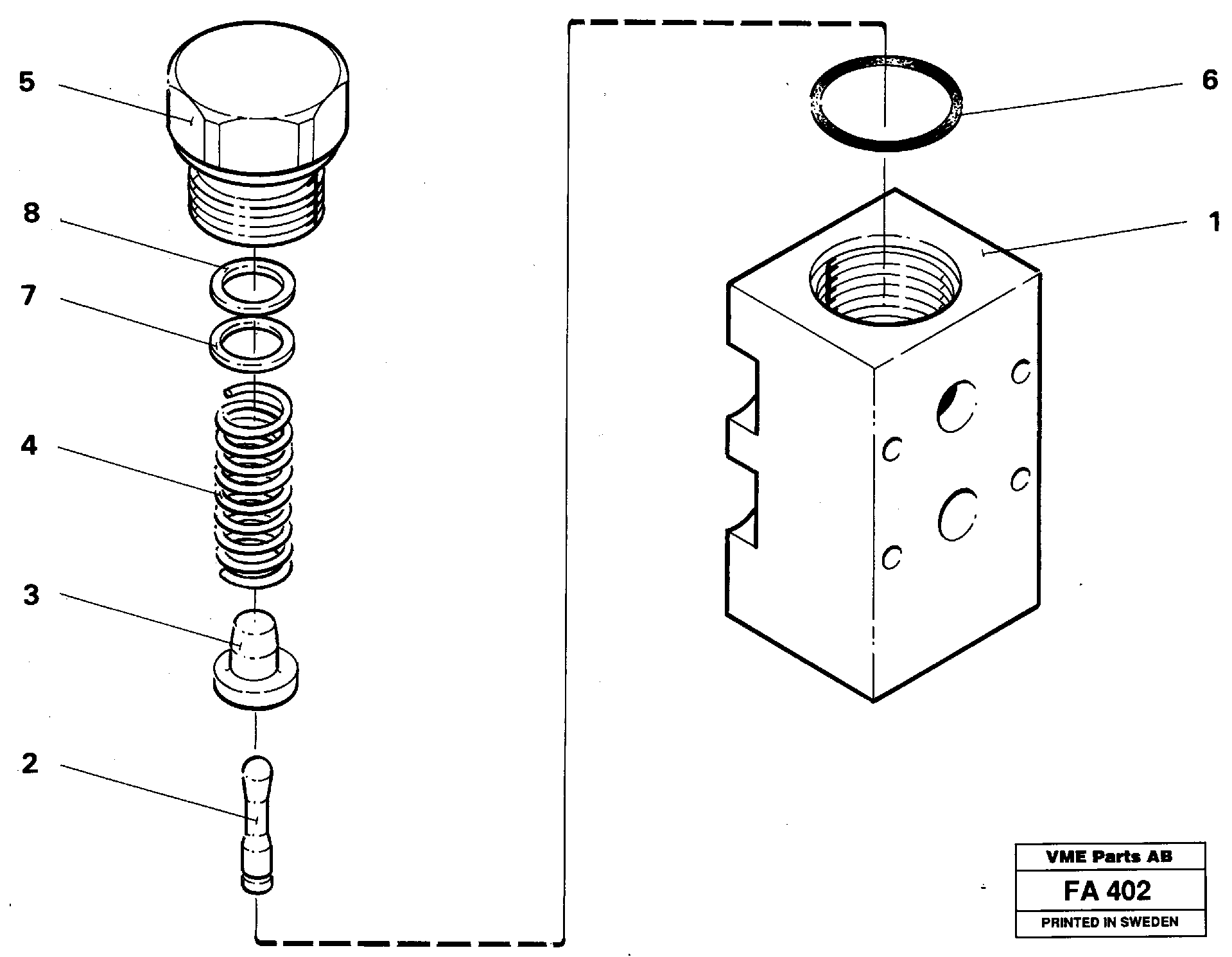 Схема запчастей Volvo EC230B - 21842 Pressure limiting valve EC230B ?KERMAN ?KERMAN EC230B