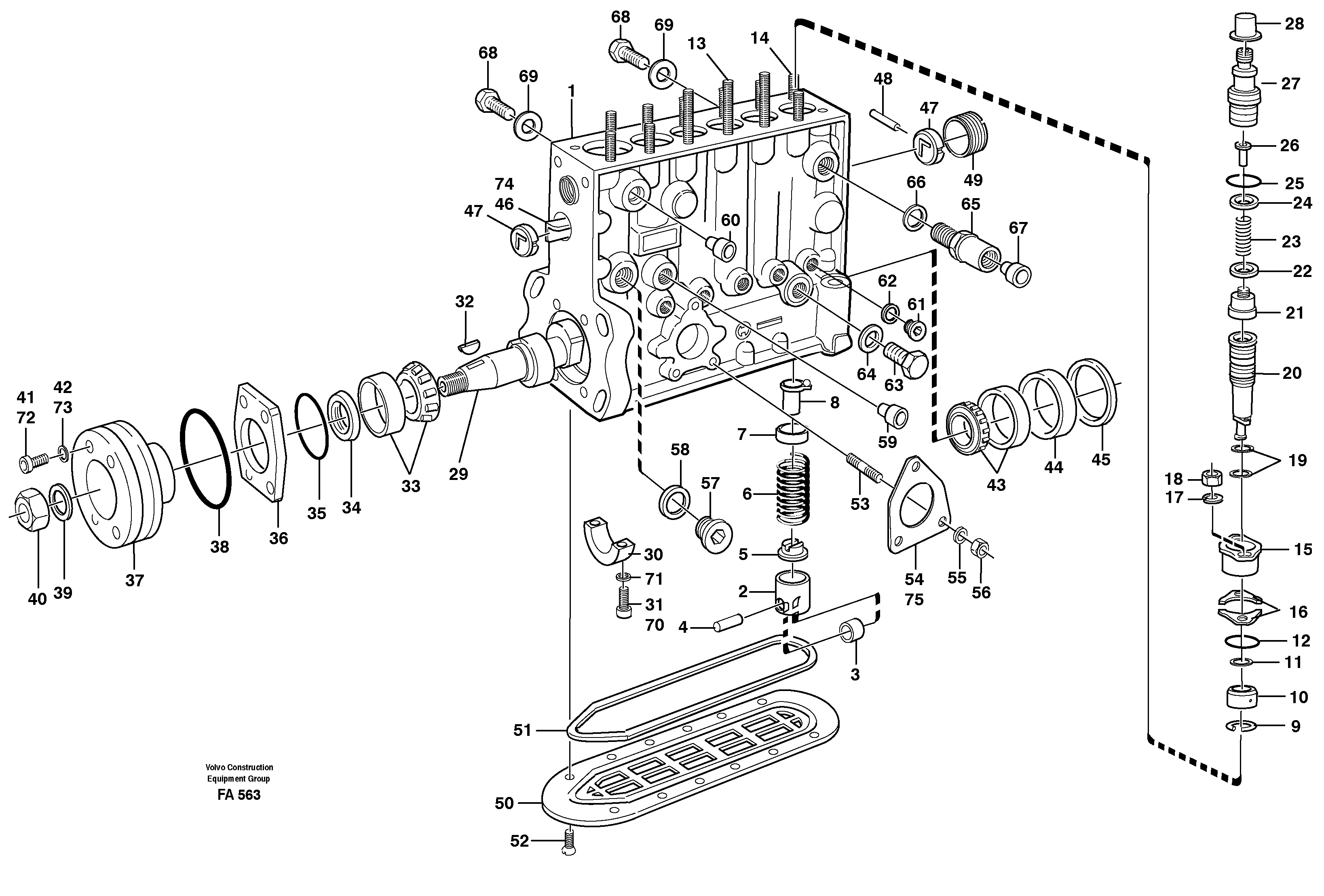 Схема запчастей Volvo EC230B - 89125 Насос EC230B ?KERMAN ?KERMAN EC230B