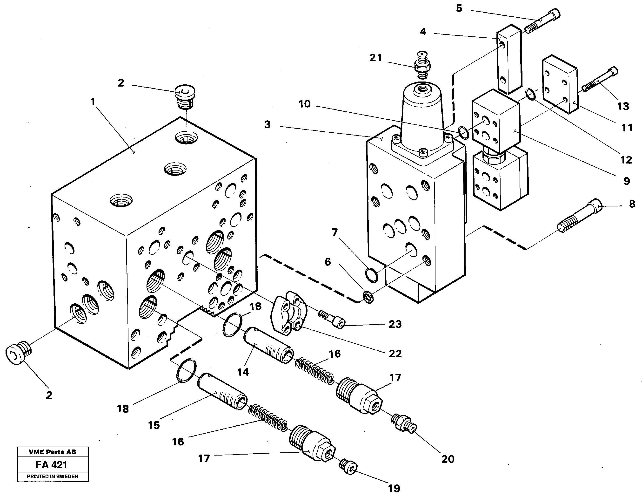 Схема запчастей Volvo EC230B - 26581 Control block, hammer and shears EC230B ?KERMAN ?KERMAN EC230B