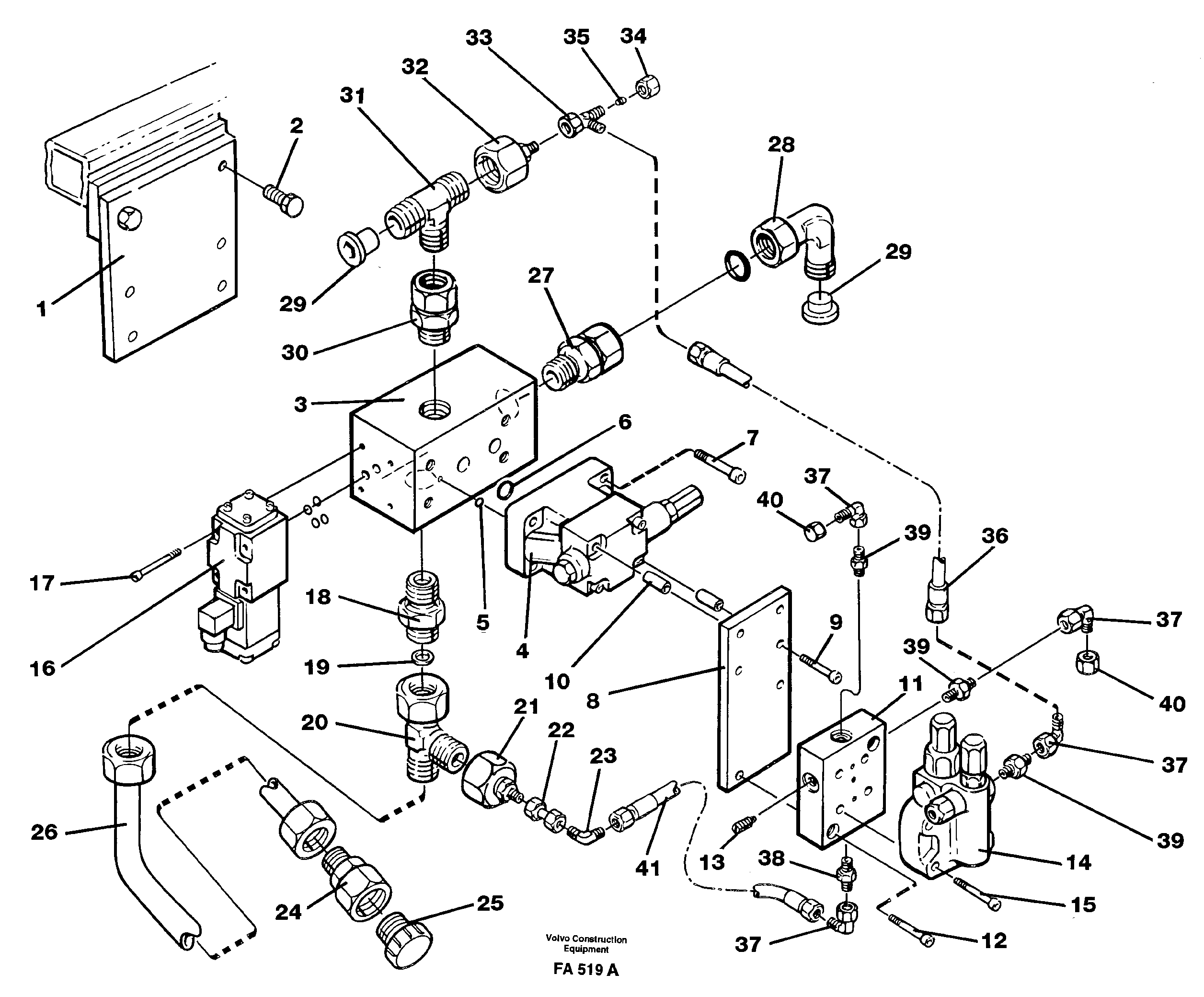 Схема запчастей Volvo EC230B - 26876 Magnet equipment, Almhult, valve assembly EC230B ?KERMAN ?KERMAN EC230B