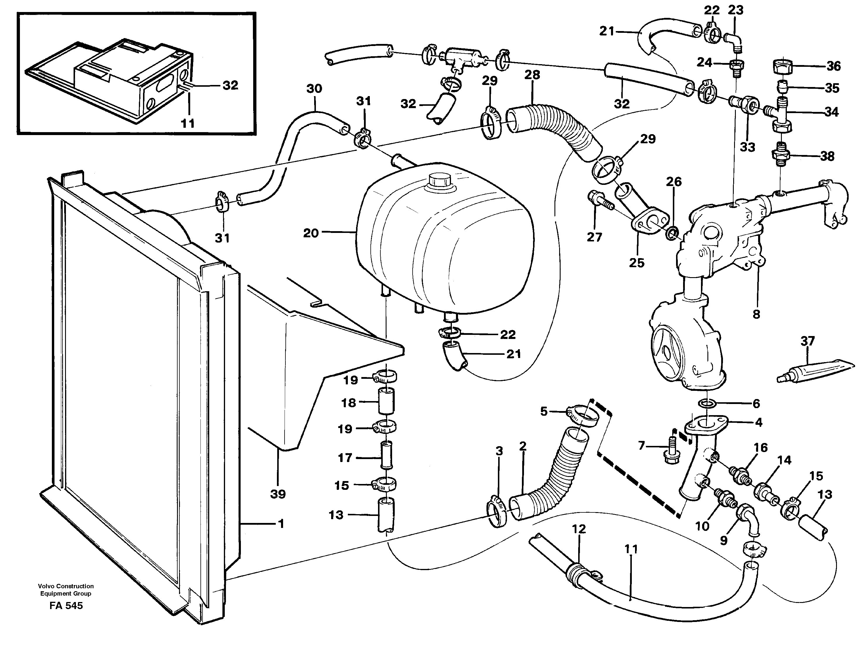 Схема запчастей Volvo EC230B - 85515 Система охлаждения EC230B ?KERMAN ?KERMAN EC230B