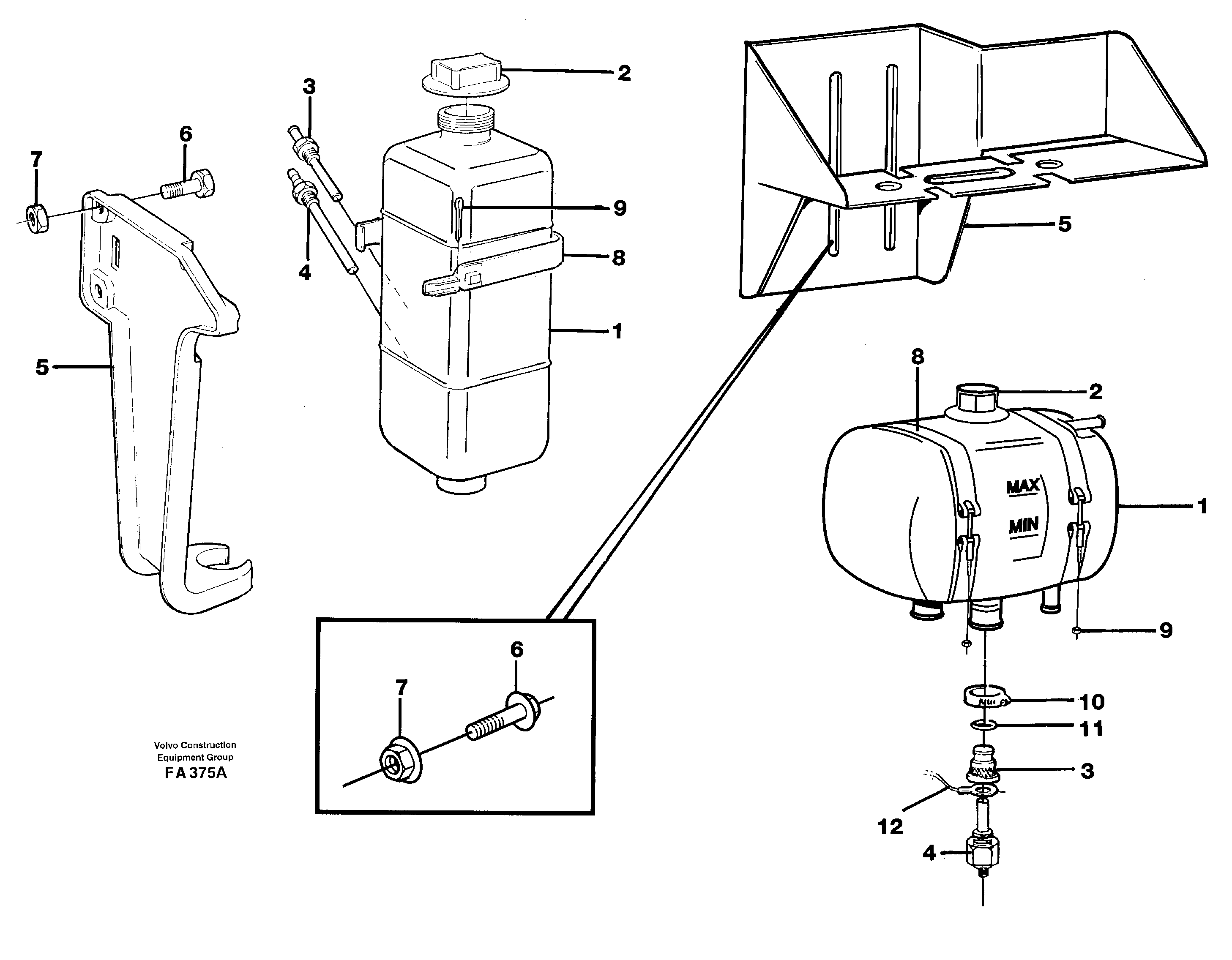 Схема запчастей Volvo EC230B - 85600 Expansion tank with fitting parts EC230B ?KERMAN ?KERMAN EC230B