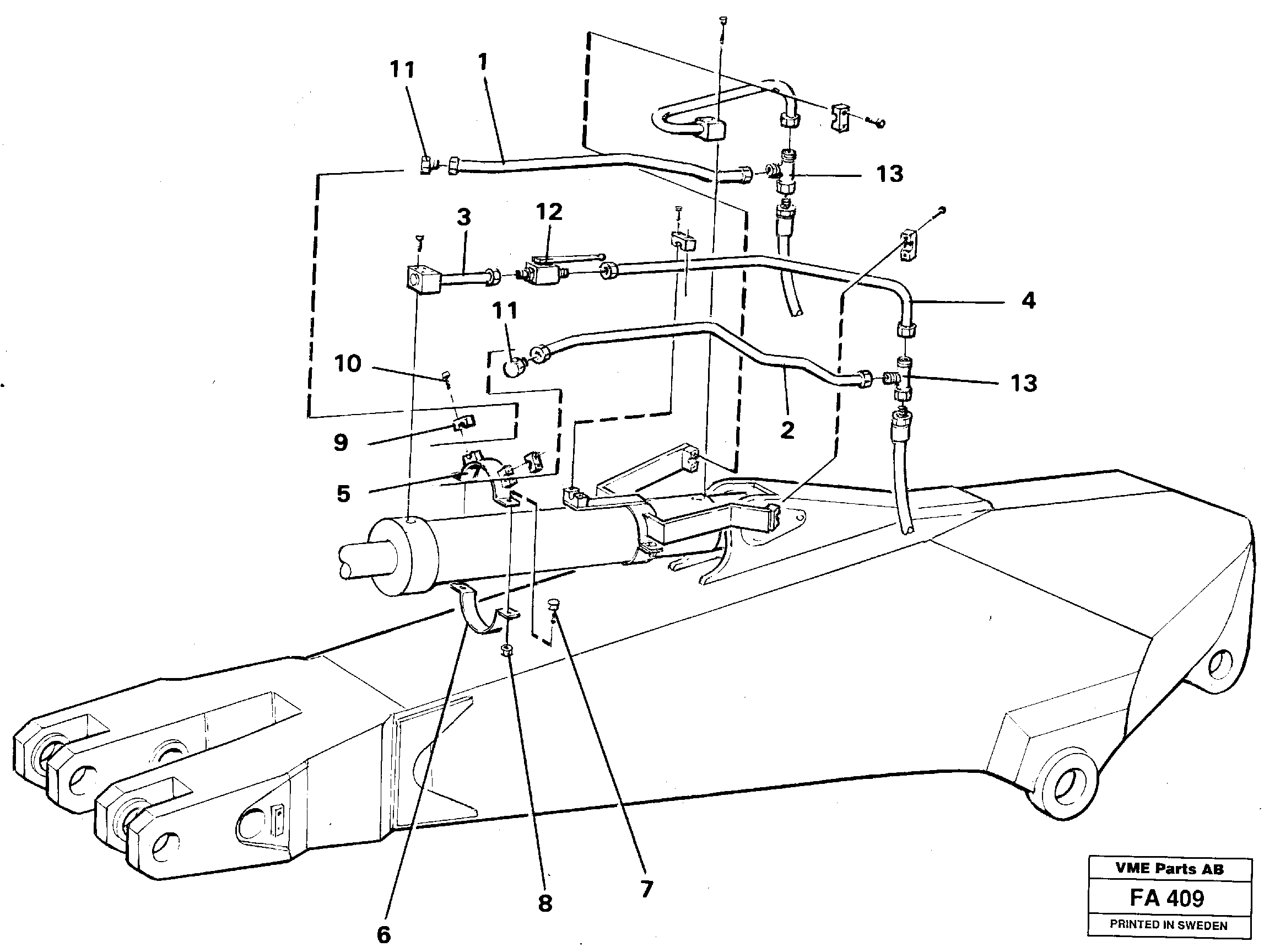 Схема запчастей Volvo EC230B - 31804 Parallel connected grab hydraulics on dipper arm EC230B ?KERMAN ?KERMAN EC230B