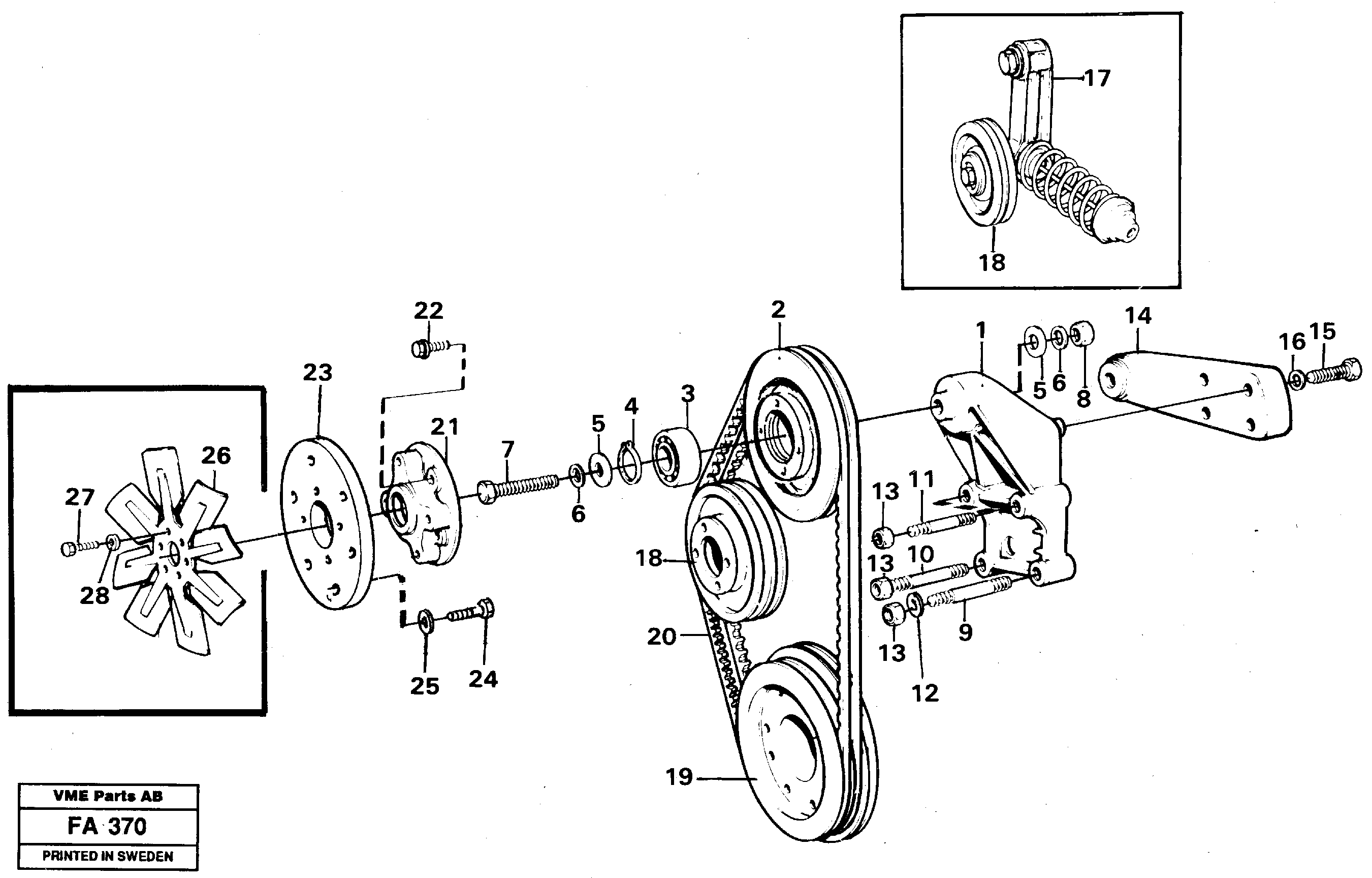 Схема запчастей Volvo EC230B - 30335 Fan and installation components EC230B ?KERMAN ?KERMAN EC230B