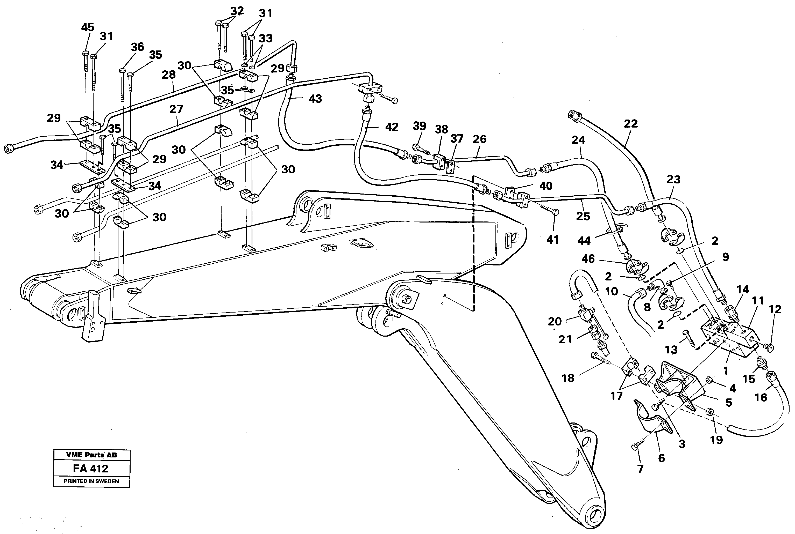 Схема запчастей Volvo EC230B - 31818 Hammer/shears hydraulics on adjustable boom EC230B ?KERMAN ?KERMAN EC230B