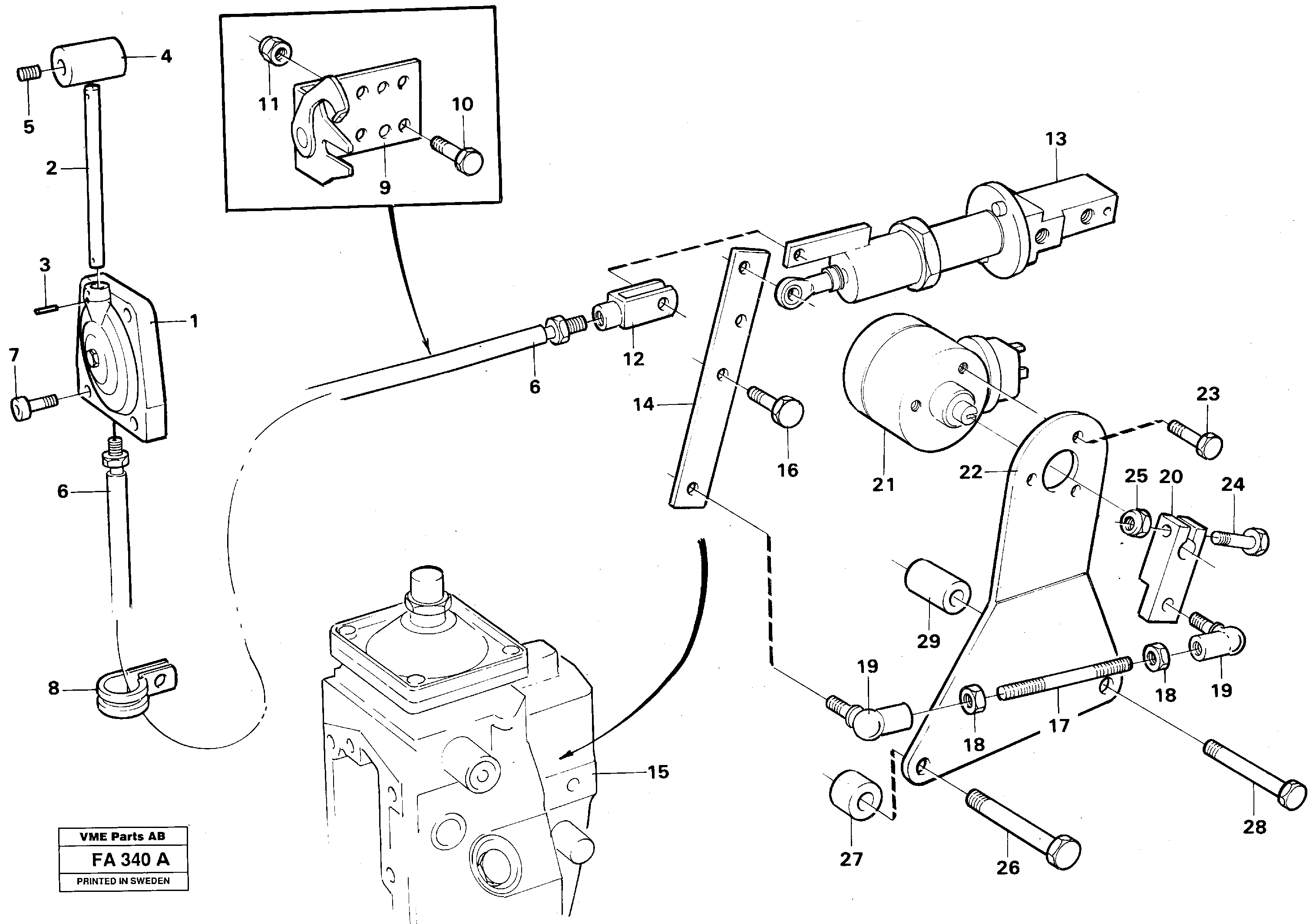 Схема запчастей Volvo EC230B - 30340 Throttle control EC230B ?KERMAN ?KERMAN EC230B