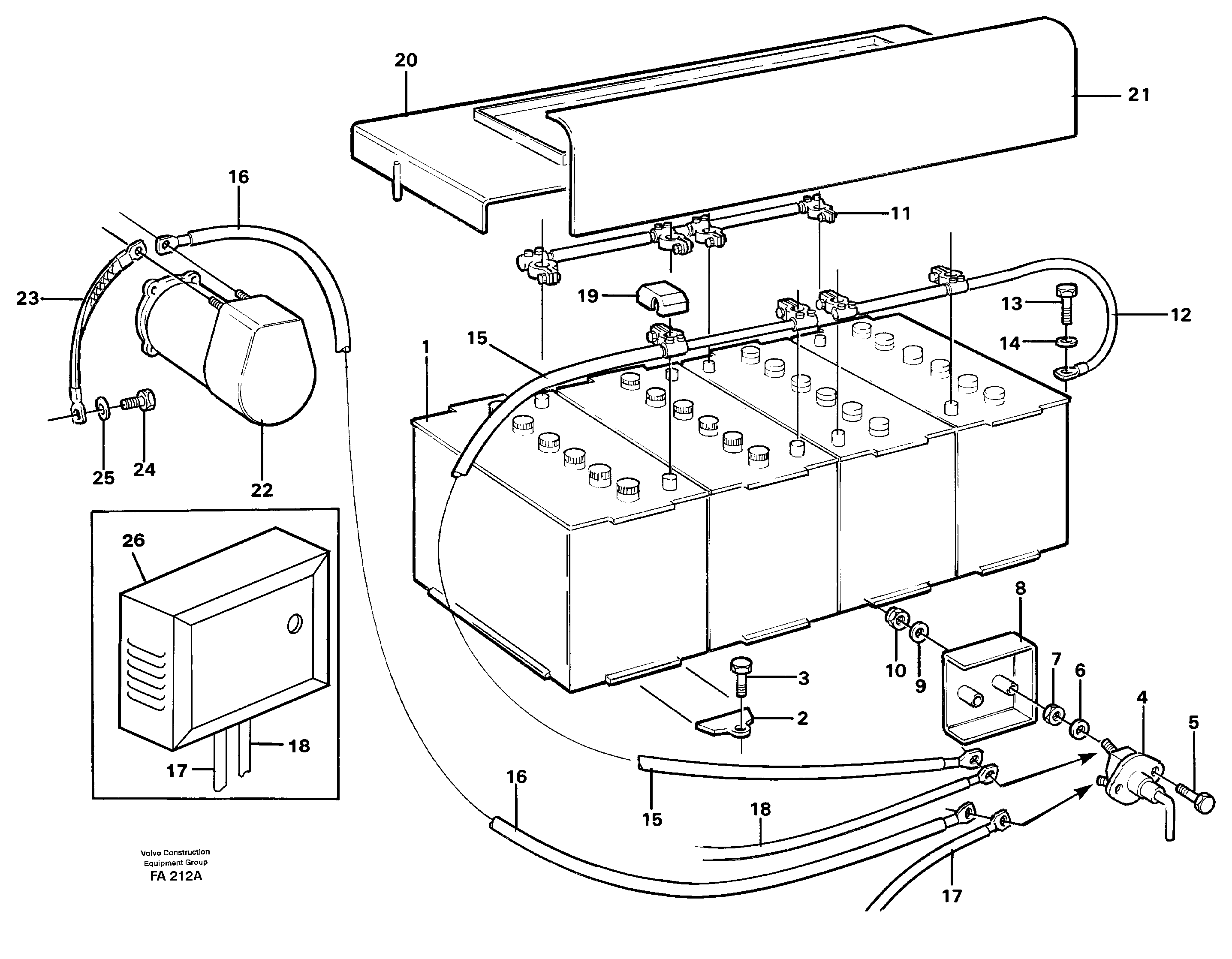 Схема запчастей Volvo EC230B - 30345 Battery, assembly EC230B ?KERMAN ?KERMAN EC230B