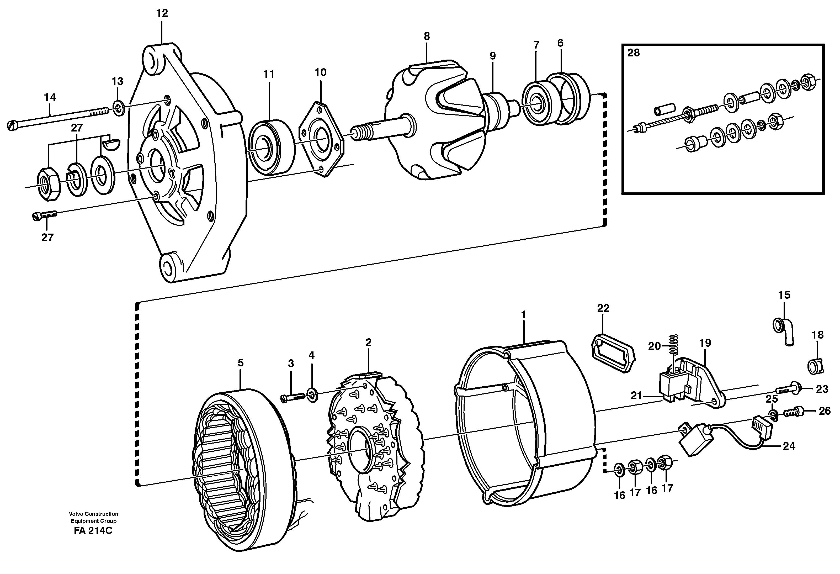 Схема запчастей Volvo EC230B - 30787 Alternator EC230B ?KERMAN ?KERMAN EC230B