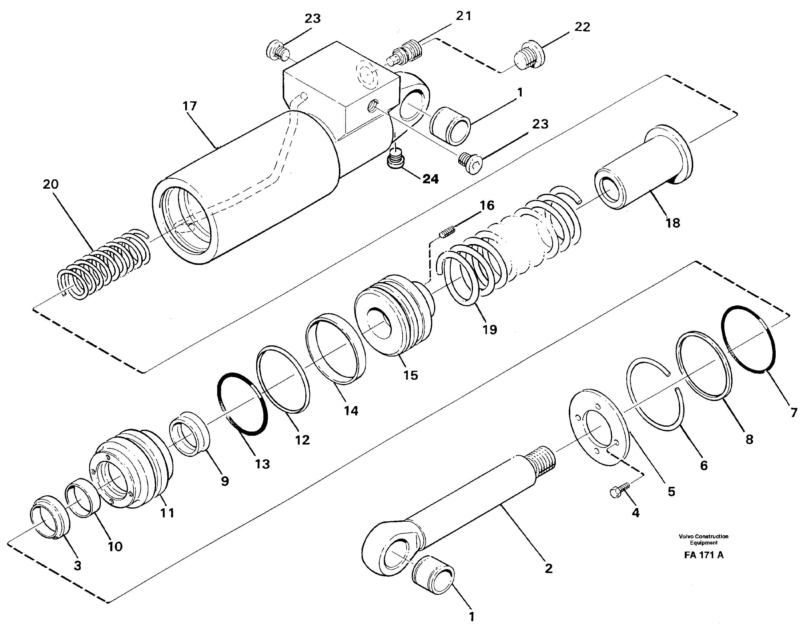 Схема запчастей Volvo EC230B - 66237 Гидроцилиндр EC230B ?KERMAN ?KERMAN EC230B