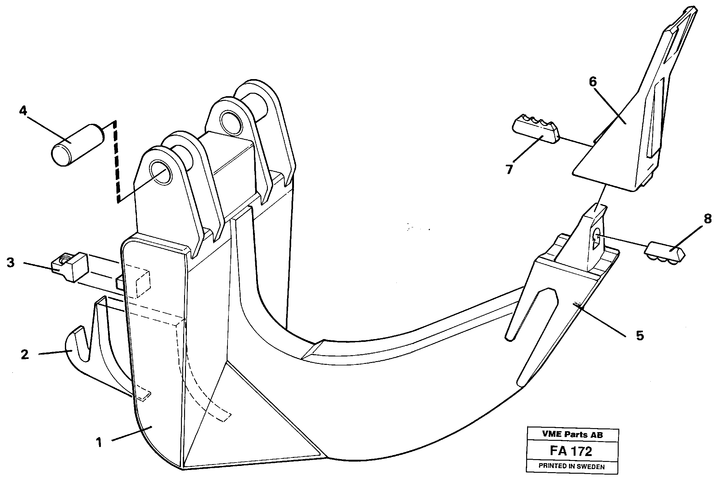 Схема запчастей Volvo EC230B - 100119 Рыхлитель EC230B ?KERMAN ?KERMAN EC230B