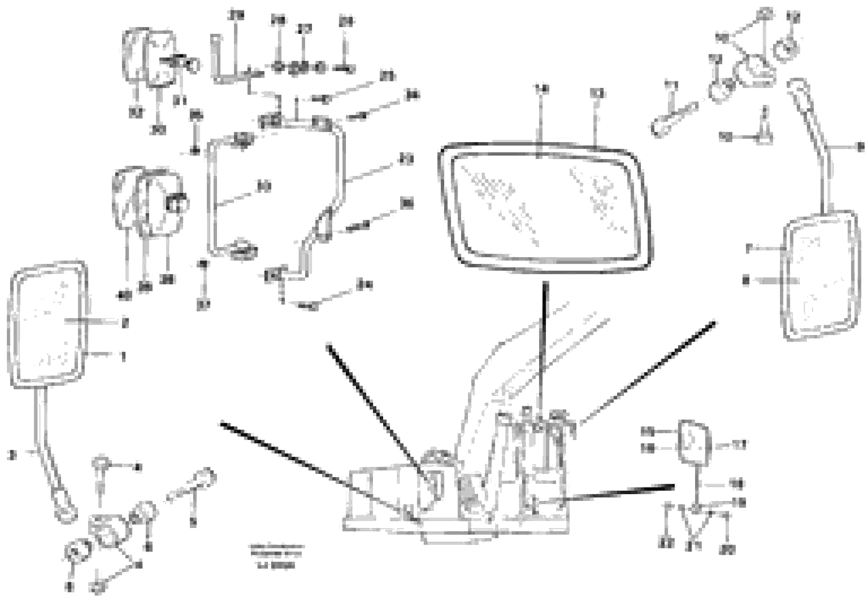 Схема запчастей Volvo EC230B - 39493 Rear view mirror EC230B SER NO 5252-