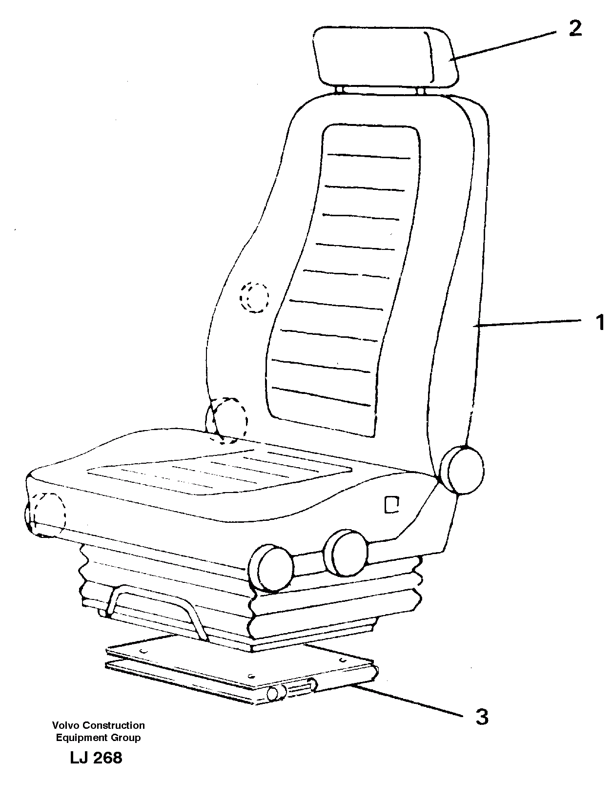 Схема запчастей Volvo EC230B - 26504 Operator seat Viking EC230B SER NO 5252-