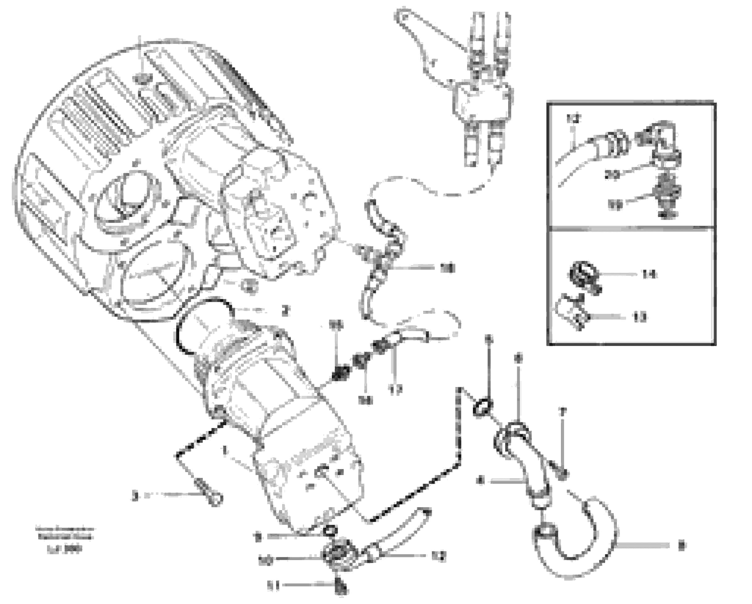 Схема запчастей Volvo EC230B - 963 Hydraulic system, pump installation P4 EC230B SER NO 5252-