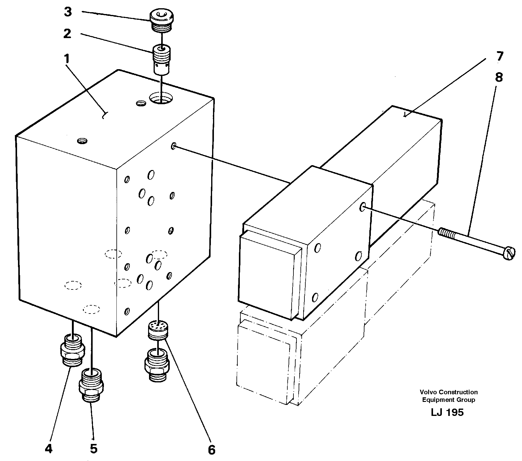 Схема запчастей Volvo EC230B - 2252 Control block EC230B SER NO 5252-