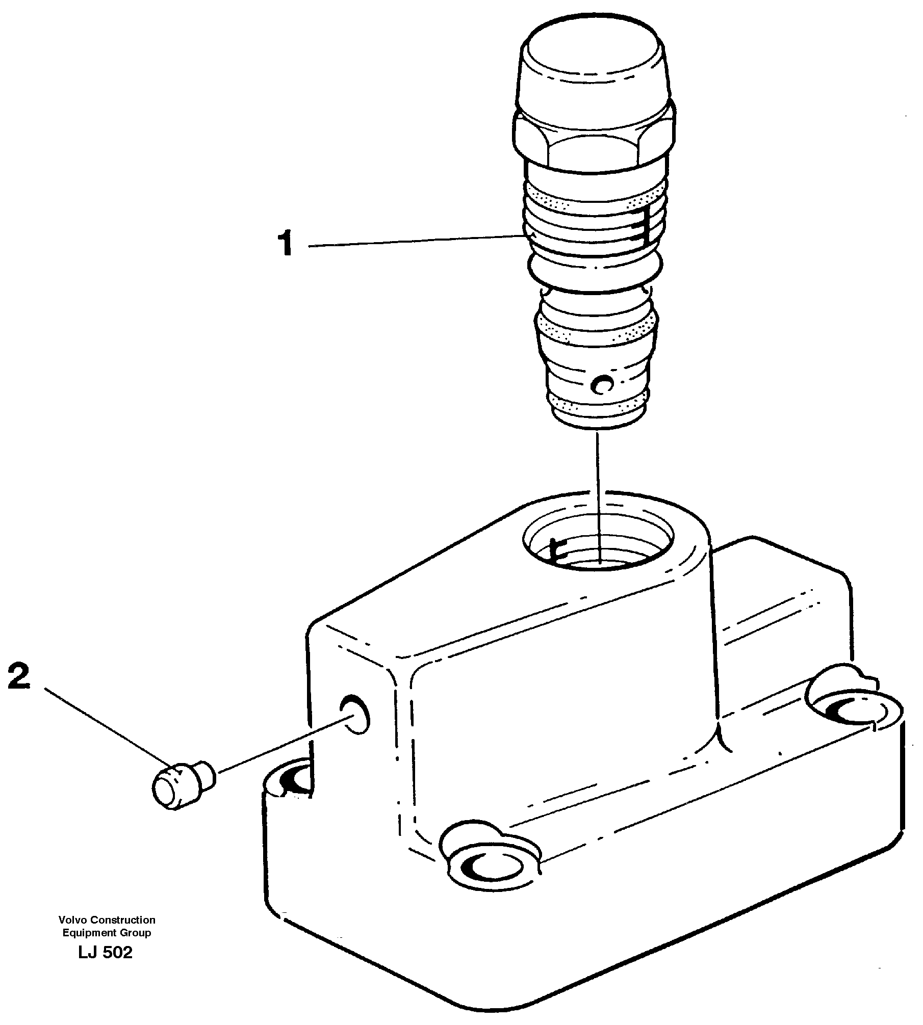 Схема запчастей Volvo EC230B - 29609 Pressure limiting valve EC230B SER NO 5252-