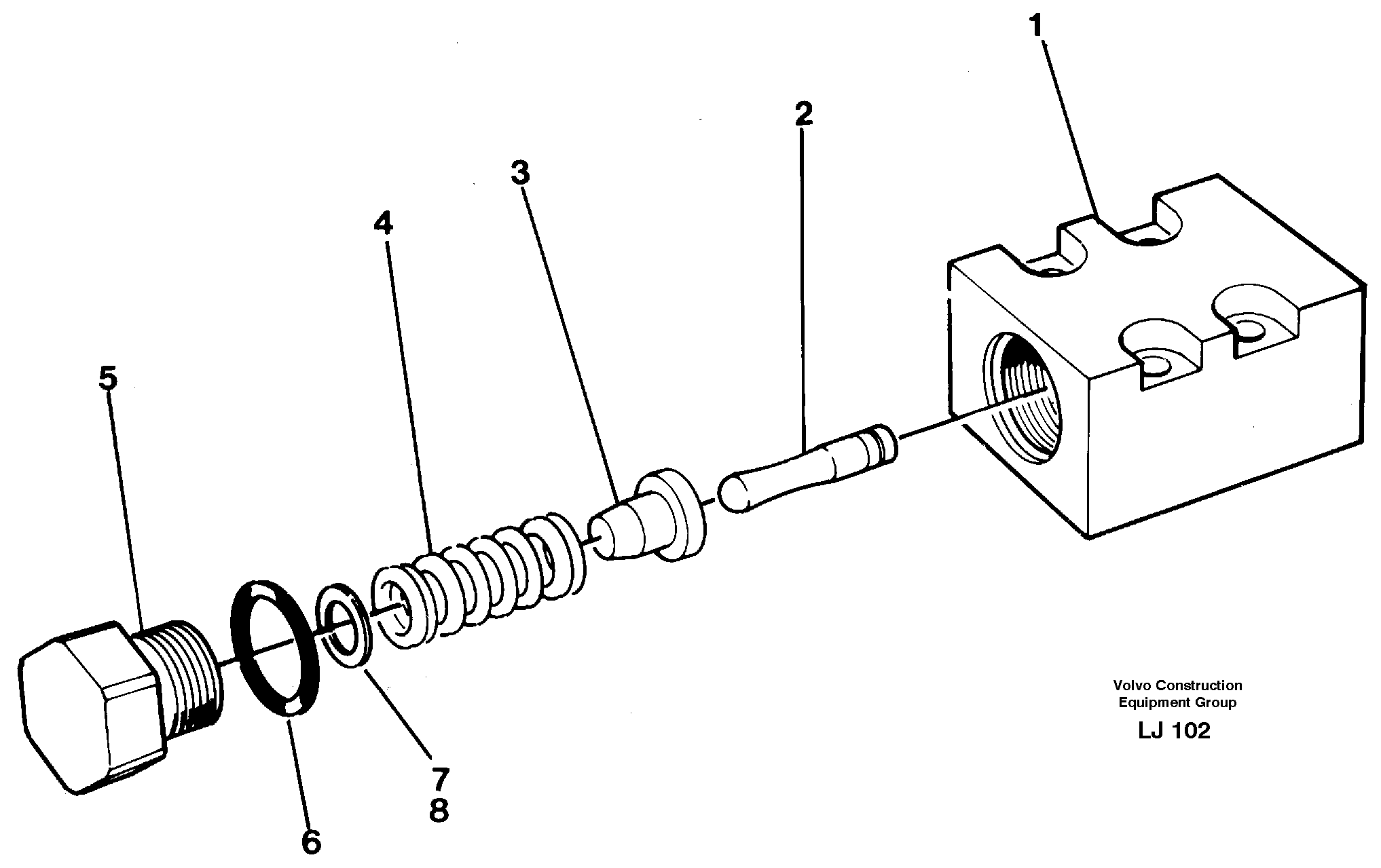 Схема запчастей Volvo EC230B - 36603 Pressure limiting valve EC230B SER NO 5252-